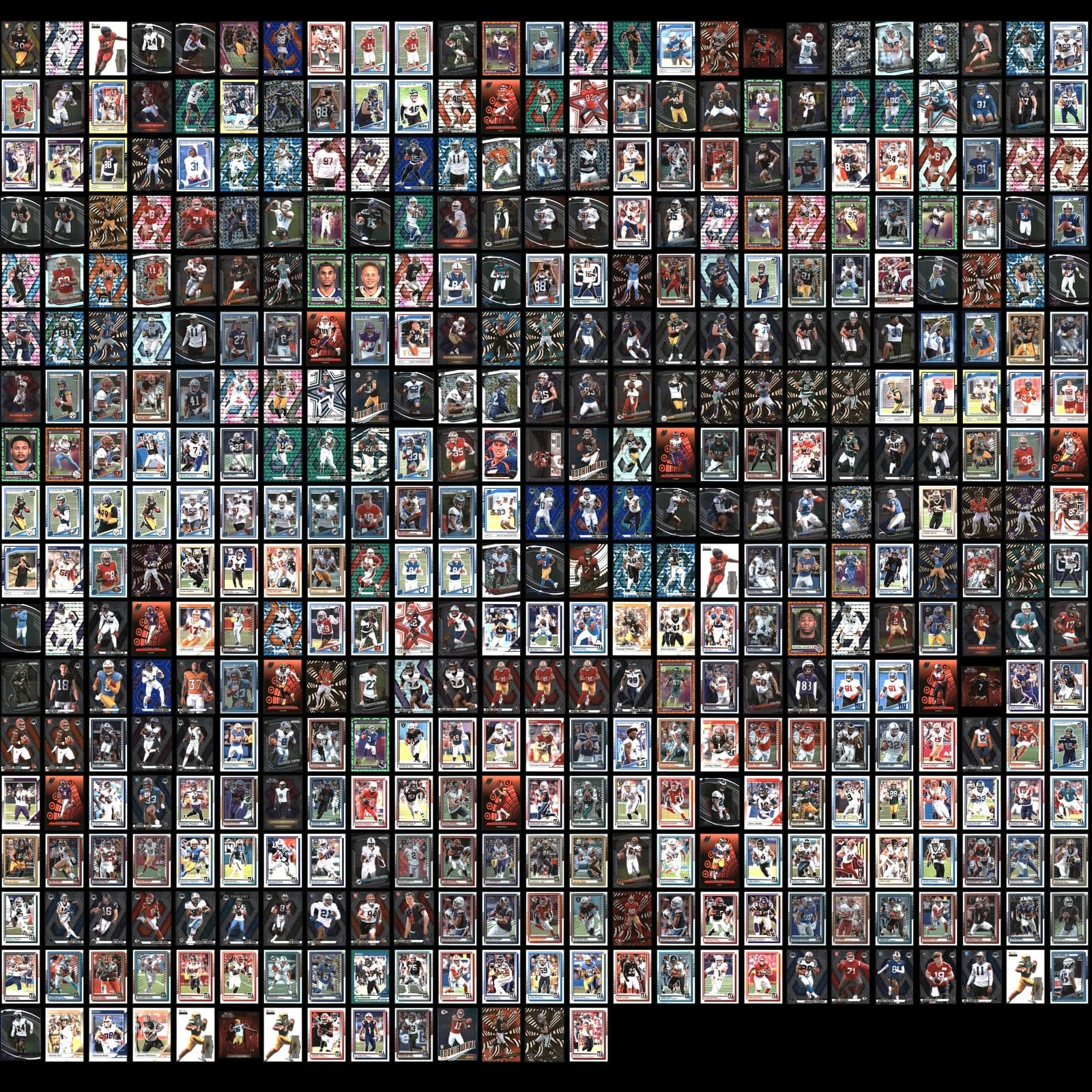 Football Card 435 Card Lot - 2021-2025 Panini Wild Card Lots of Rookies (RC)