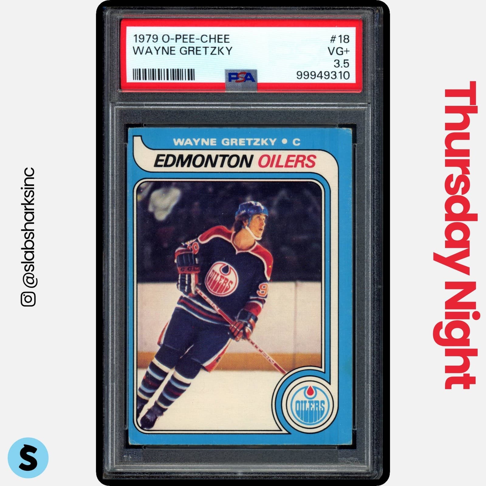 1979 O-PEE-CHEE #18 WAYNE GRETZKY RC ROOKIE PSA 3.5