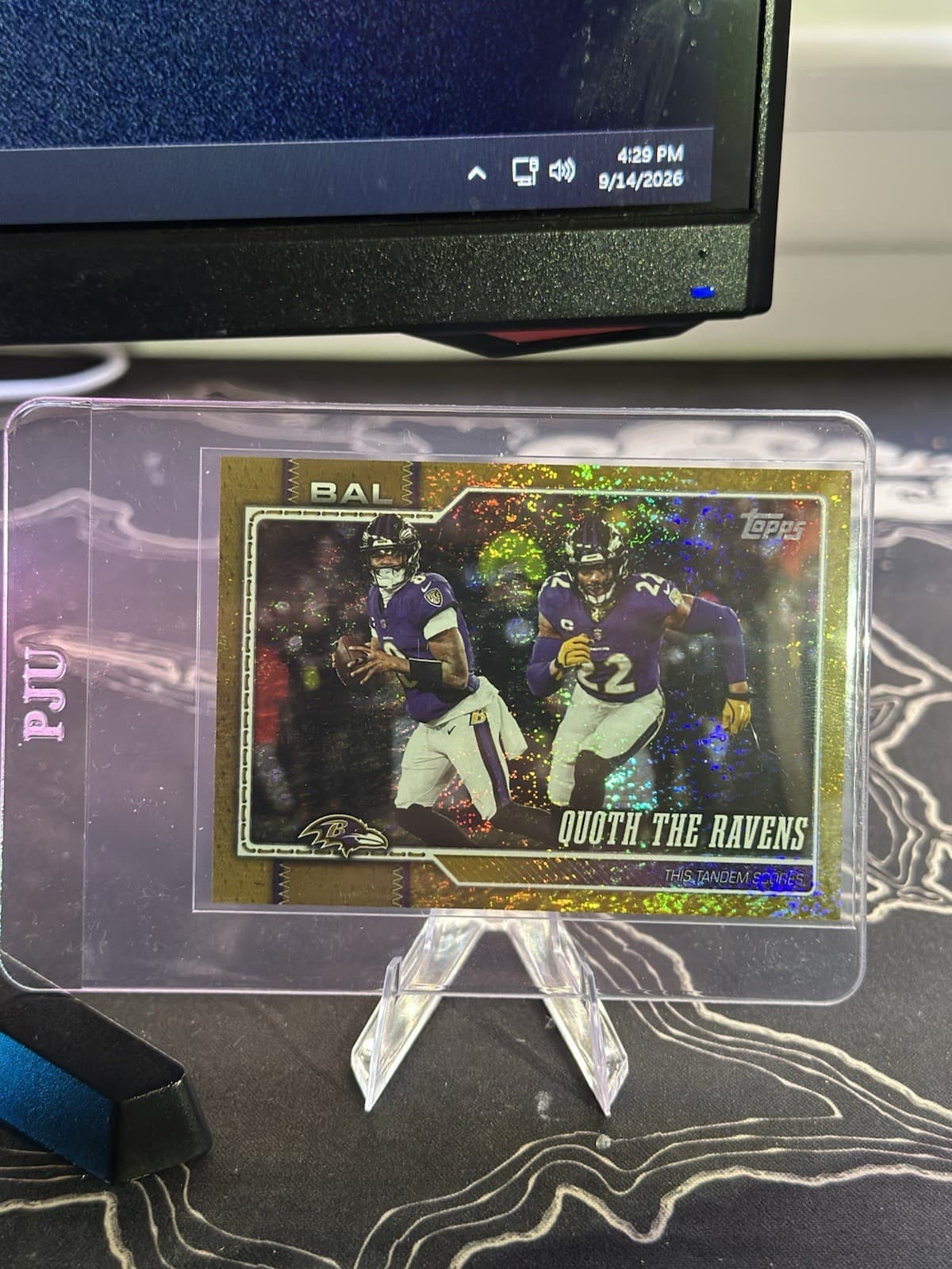 2026 Topps Flagship Football #300 BaltimoreRavens Gold Holo Foil parallel,7/50.
