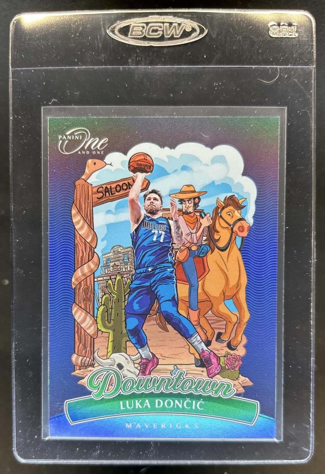 2023-24 Panini One & One Basketball Luka Doncic Downtown #25 Mavericks