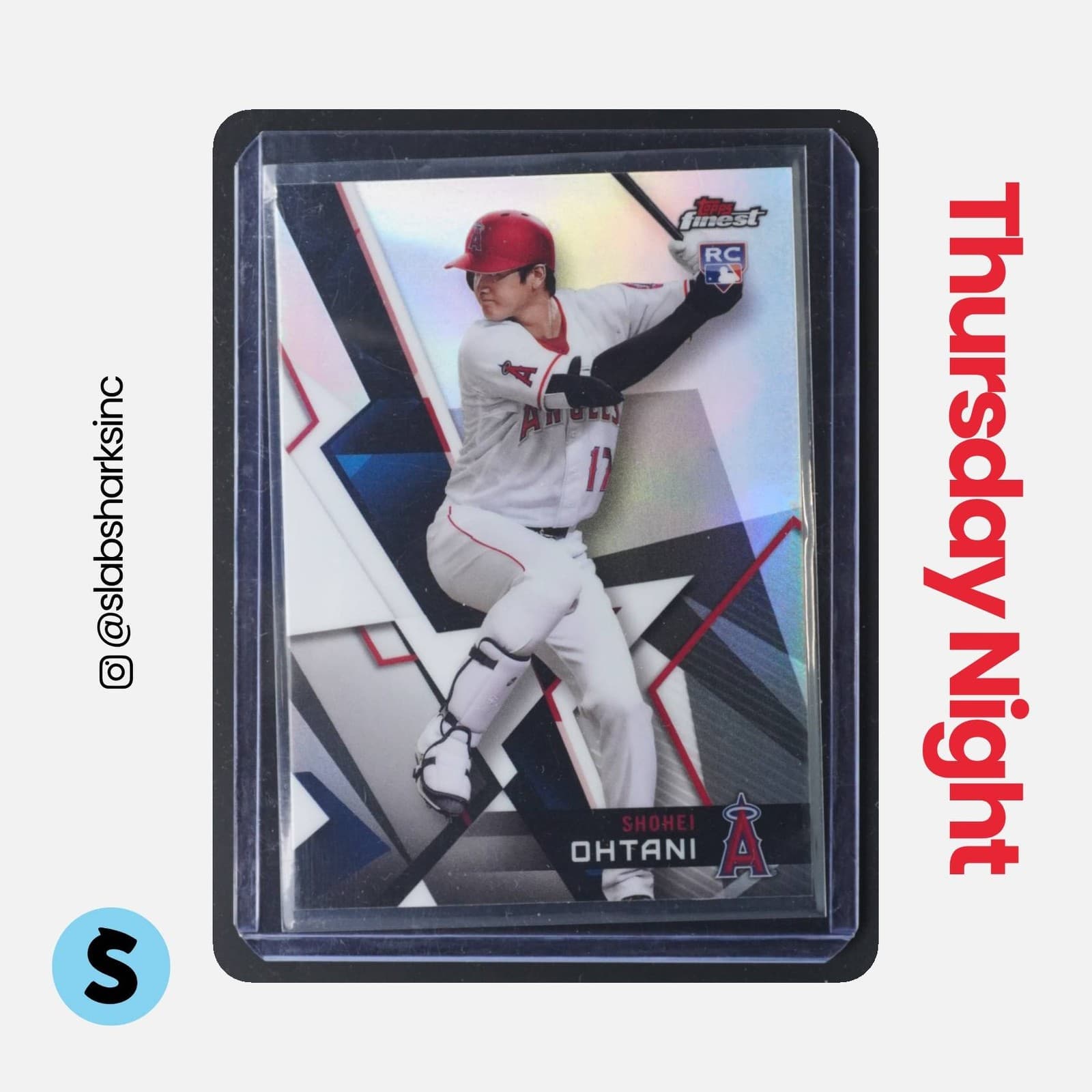 2018 TOPPS FINEST #100 SHOHEI OHTANI REFRACTOR RC ROOKIE