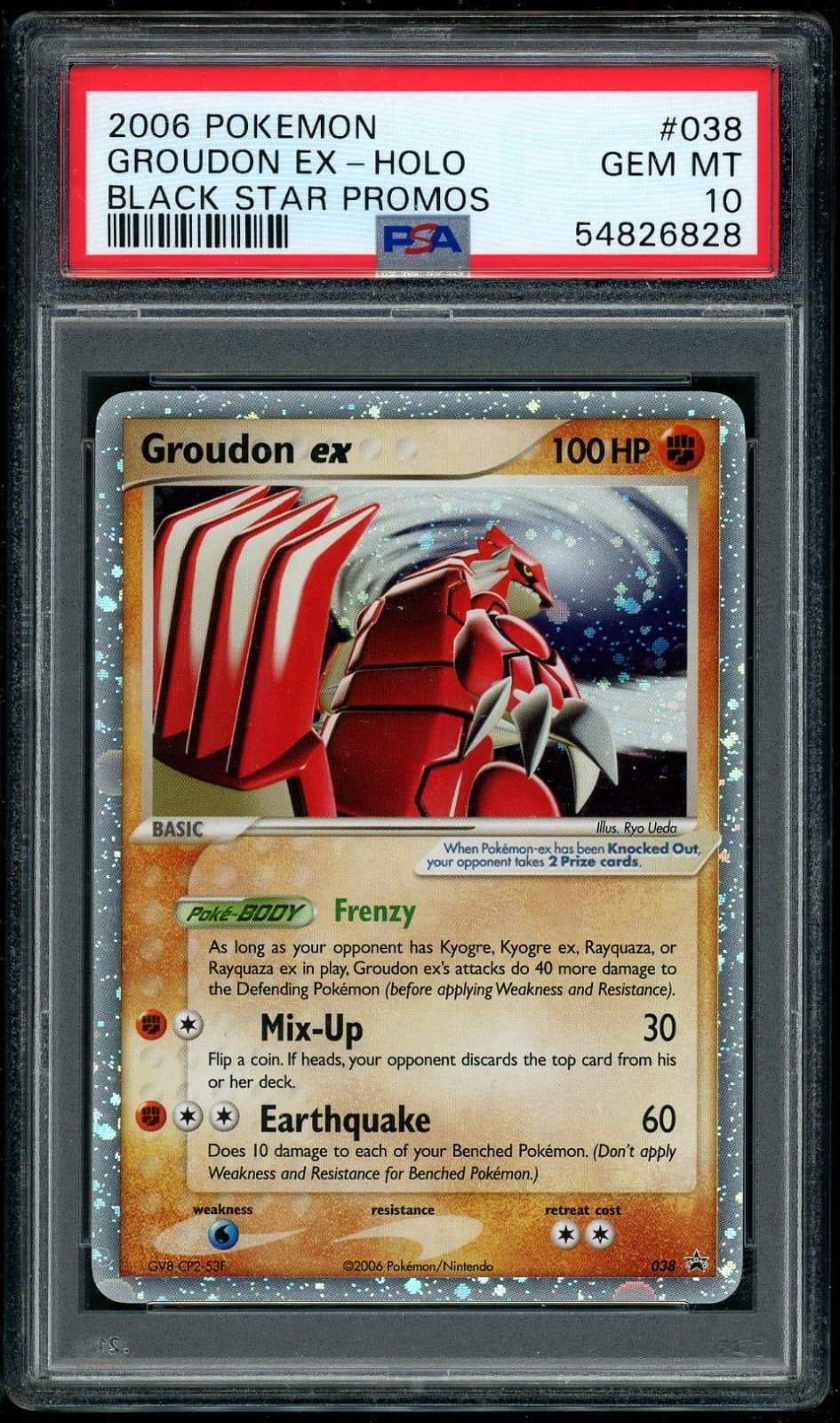 Pokemon Groudon Ex 2006 Black Star Promos #038 Holo Psa 10