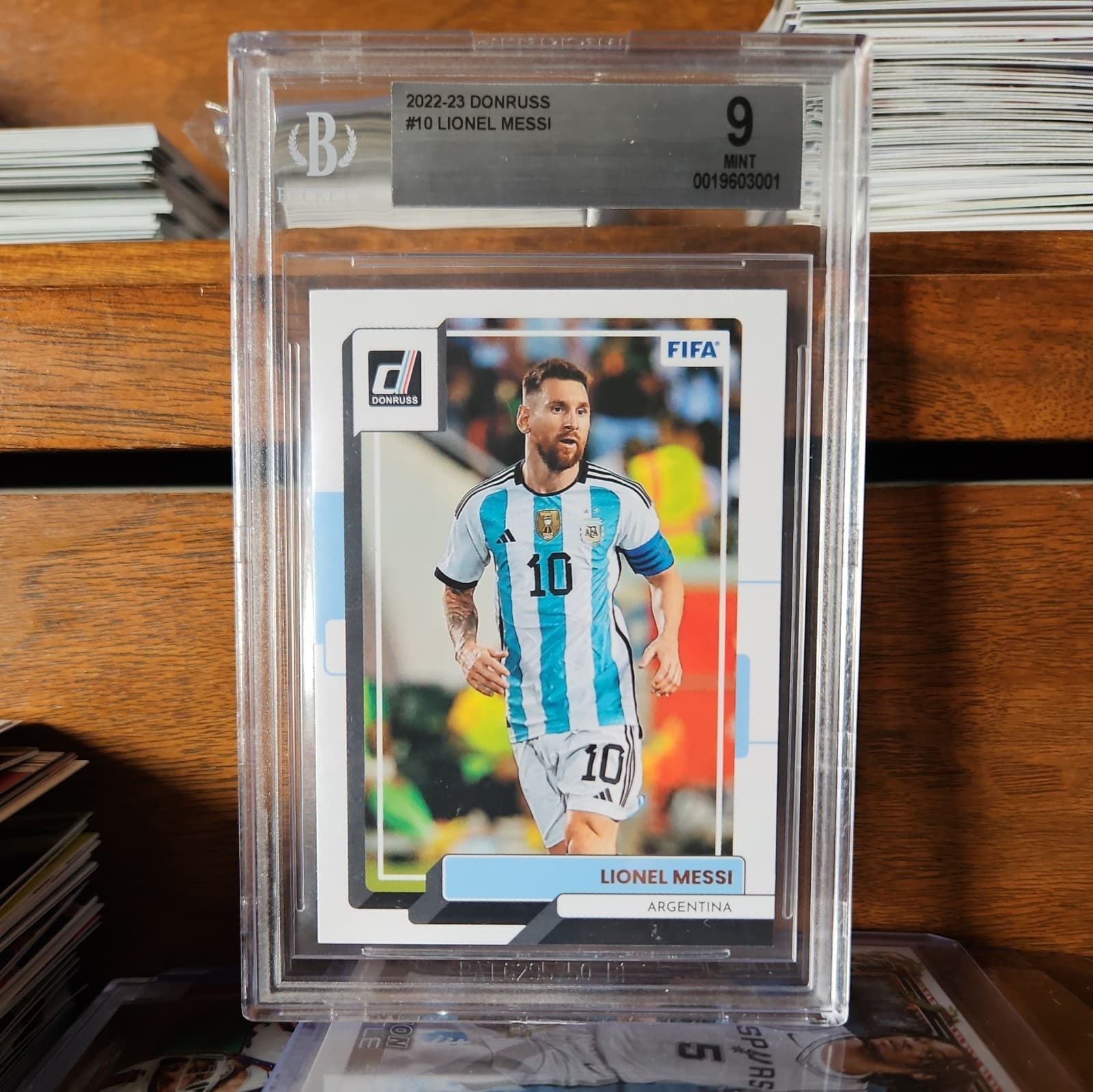 Panini Donruss 2022-23 Lionel Messi #10 Argentina FIFA Soccer BGS MINT 9!!
