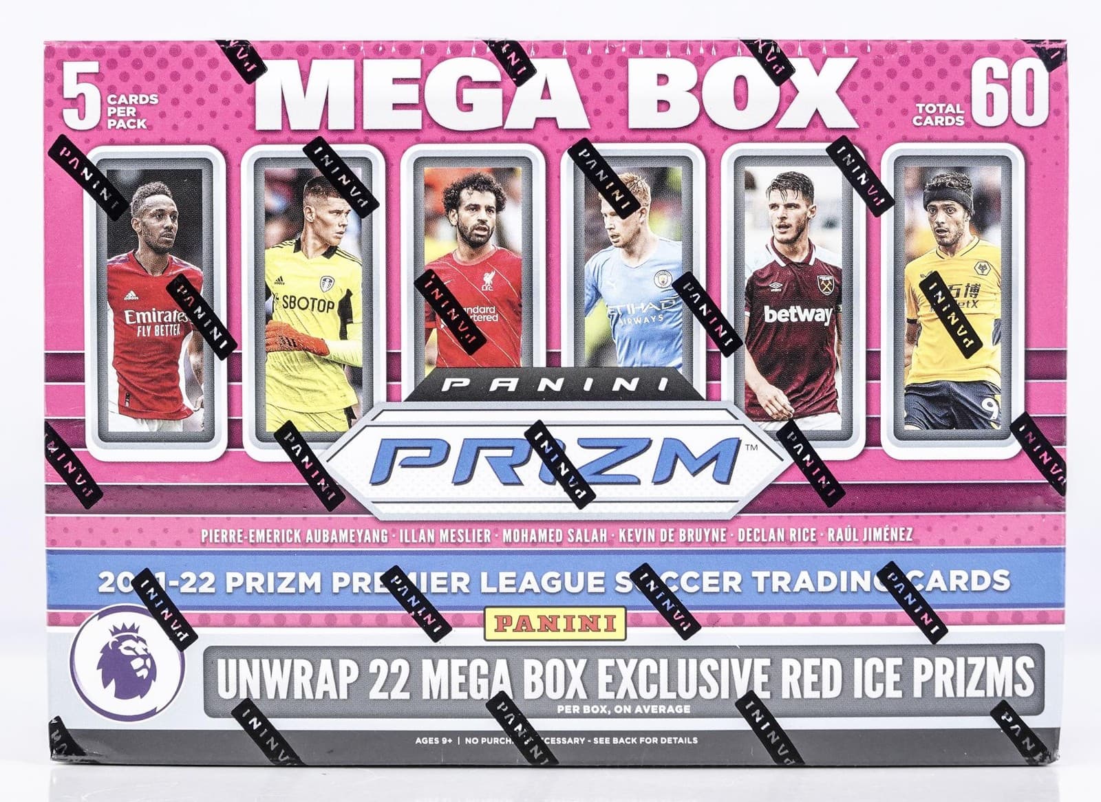 2021/22 PANINI PRIZM PREMIER LEAGUE EPL SOCCER MEGA BOX (RED ICE PRIZMS!)
