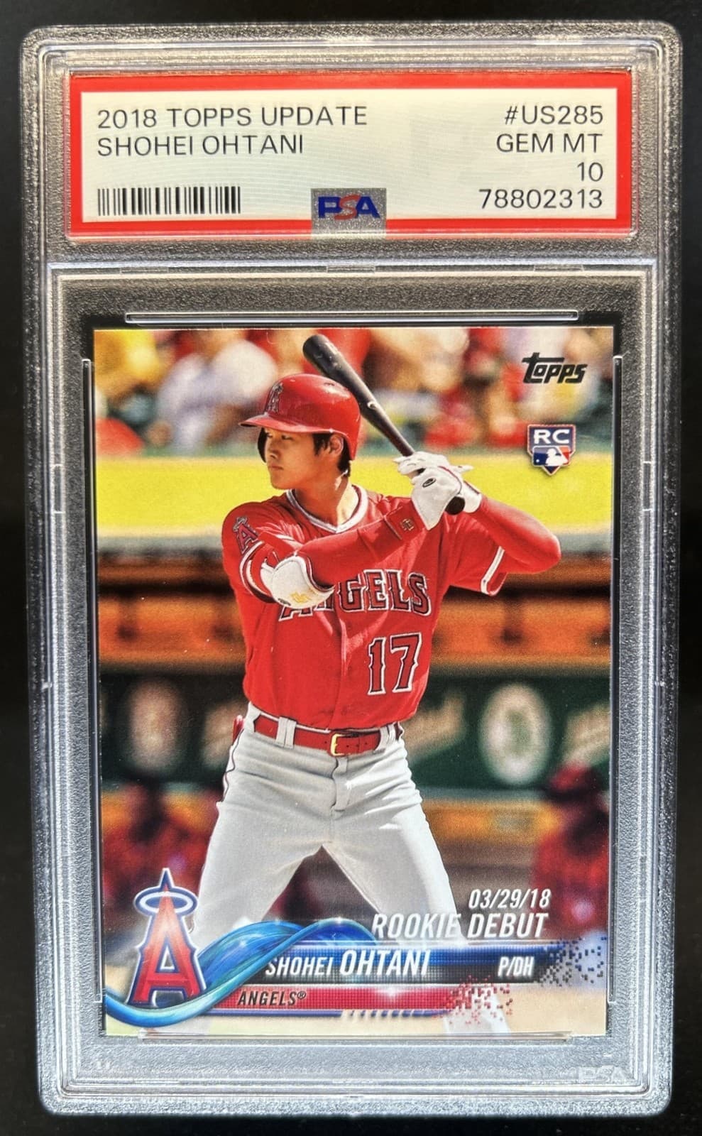 2018 Topps Update Shohei Ohtani RC Rookie #US285 Angels PSA 10 GEM MINT