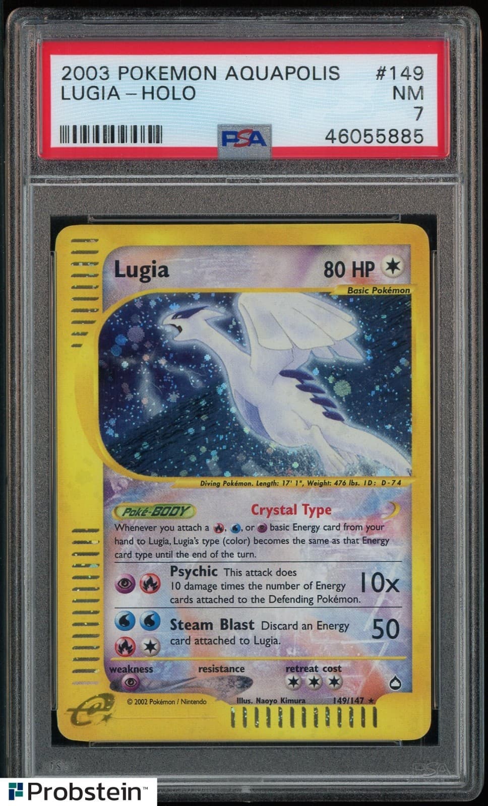 2003 Pokemon Aquapolis #149 Lugia Holo PSA 7 NM