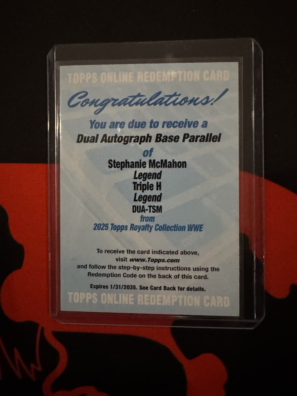 2025 Topps Royalty WWE Stephanie McMahon Triple H Dual Auto /25 #DUA-TSM EBY