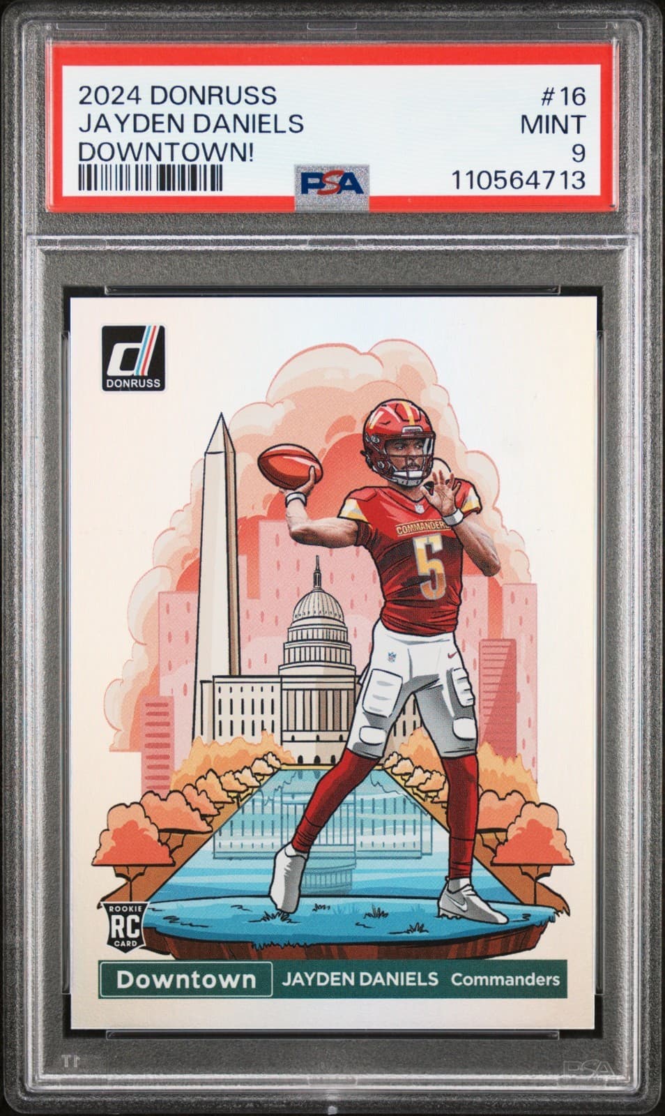 2024 Panini Donruss Downtown! #16 Jayden Daniels Psa 9