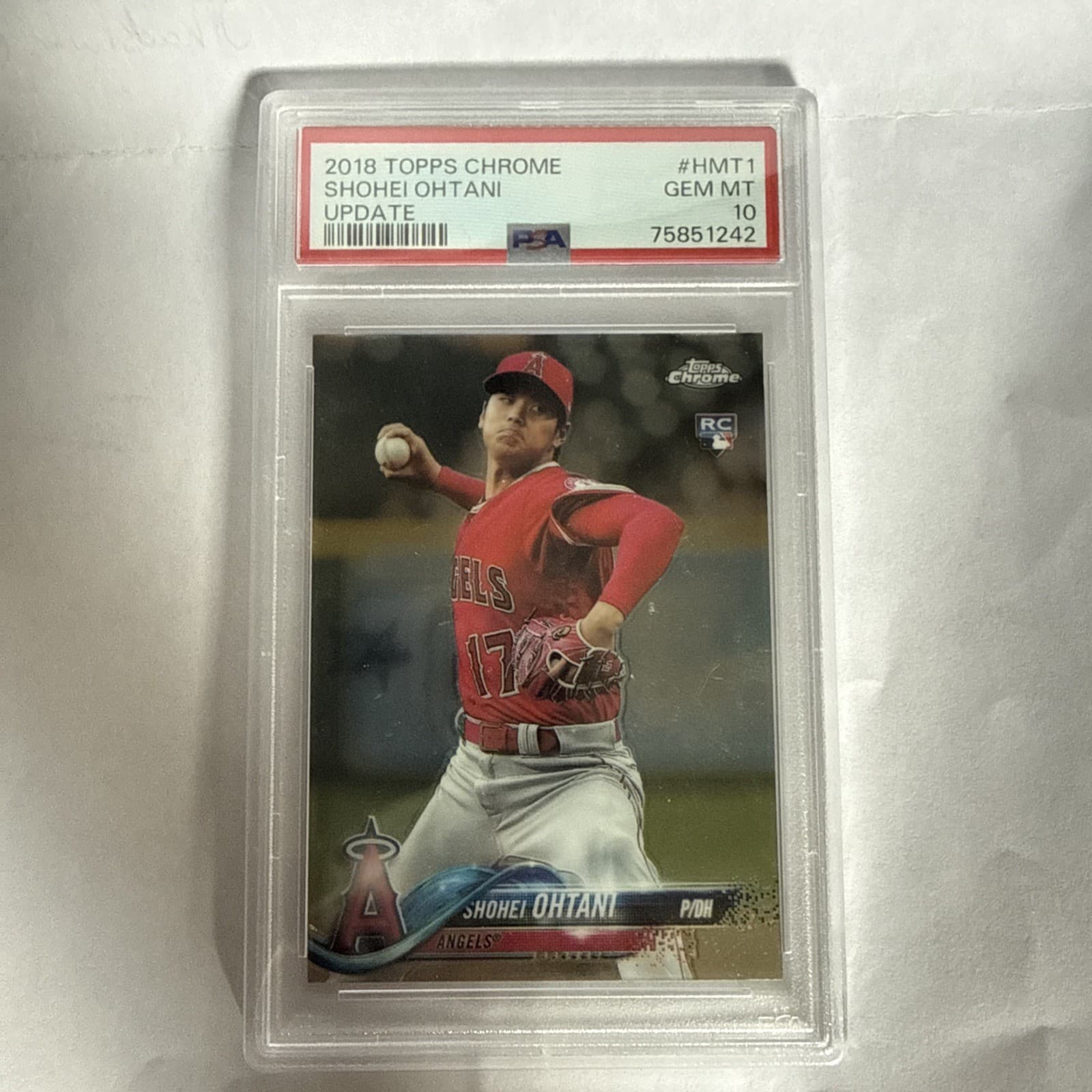 2018 Topps Chrome Update Shohei Ohtani Rookie Card RC #HMT1 PSA 10 GEM MINT