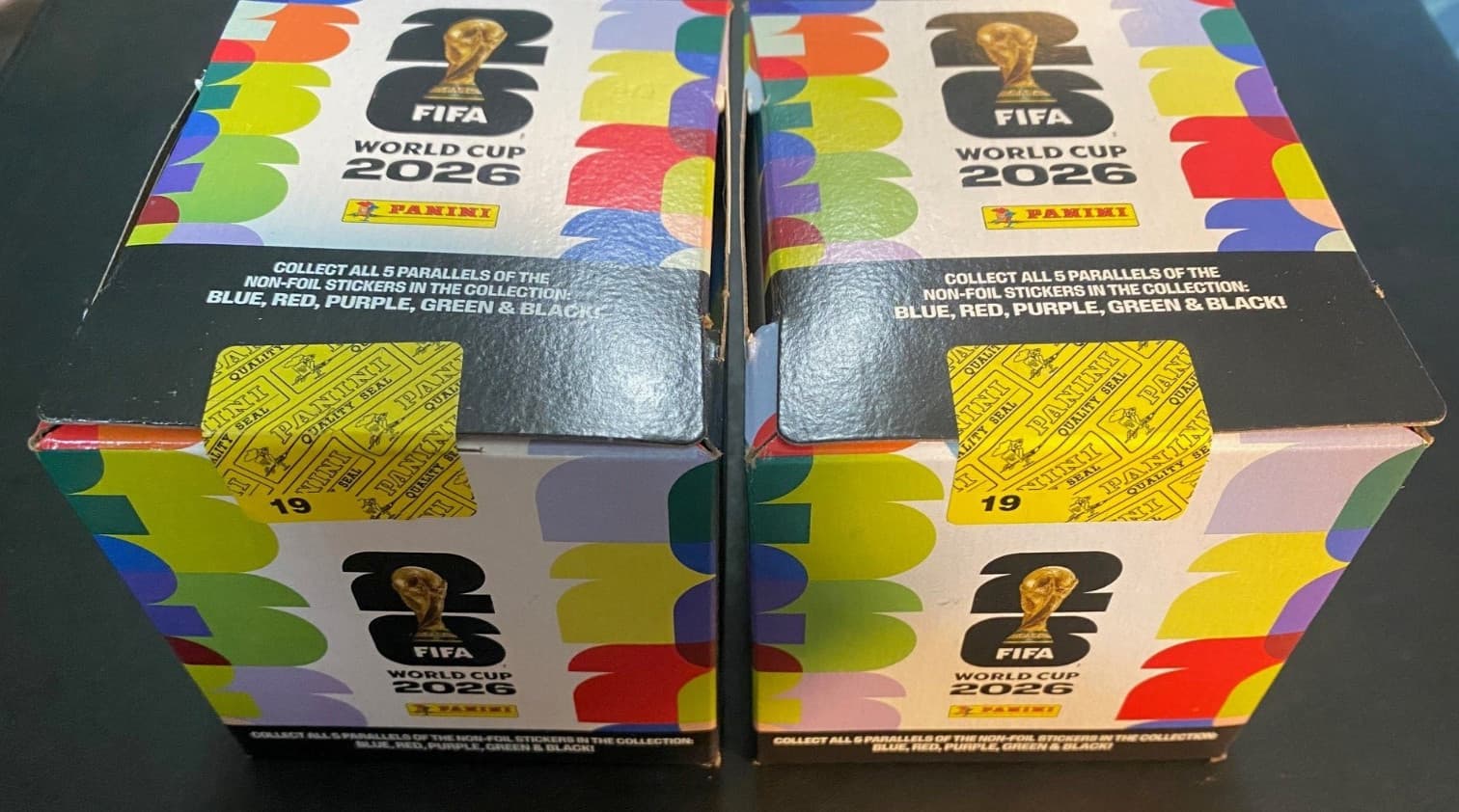 2026 Panini FIFA World Cup Stickers 50 Pack Sealed Box - 2 BOXES - Parallels!! a