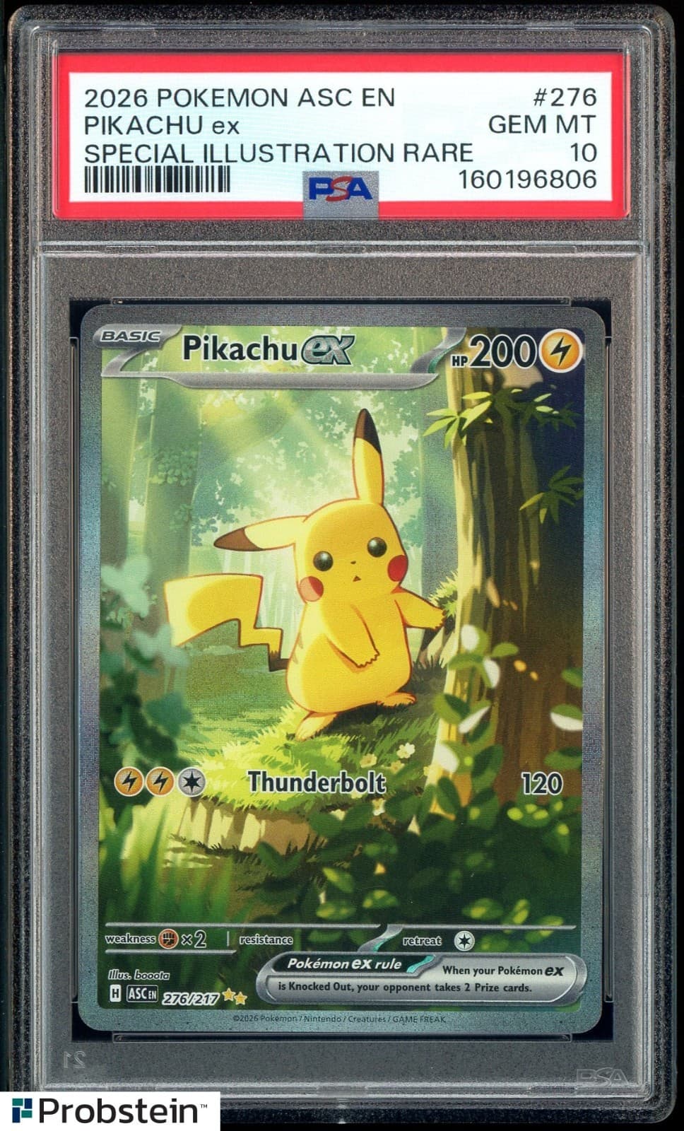 2026 Pokemon ASC EN Special Illustration Rare #276 Pikachu ex PSA 10 GEM MINT