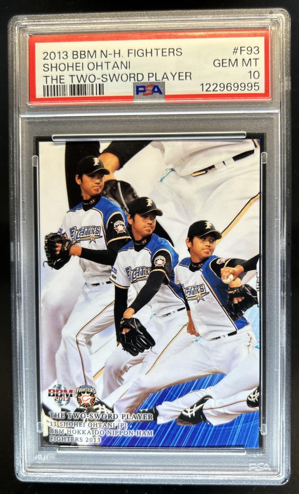 2013 BBM Hokkaido Nippon-Ham Fighters Shohei Ohtani Two Sword Player #F93 PSA 10