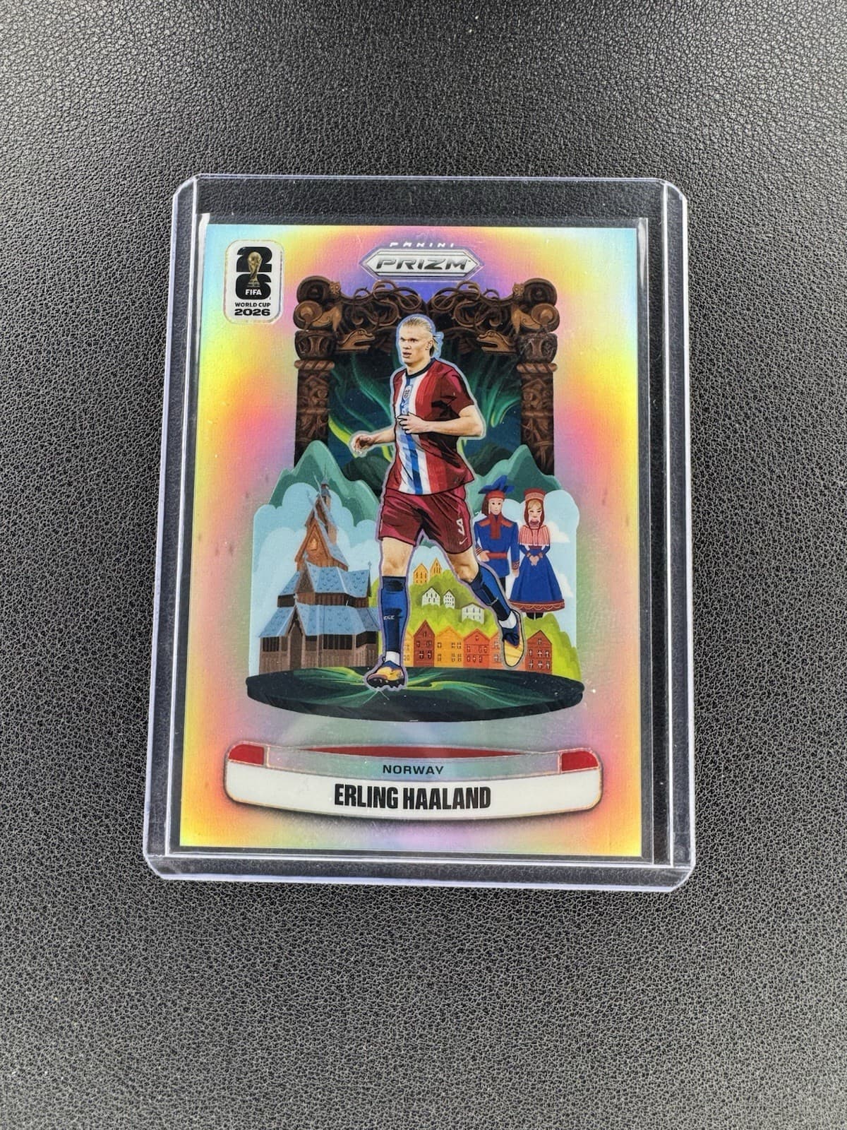 2026 Panini Prizm FIFA World Erling Haaland #19 National Landmarks Case Hit SSP
