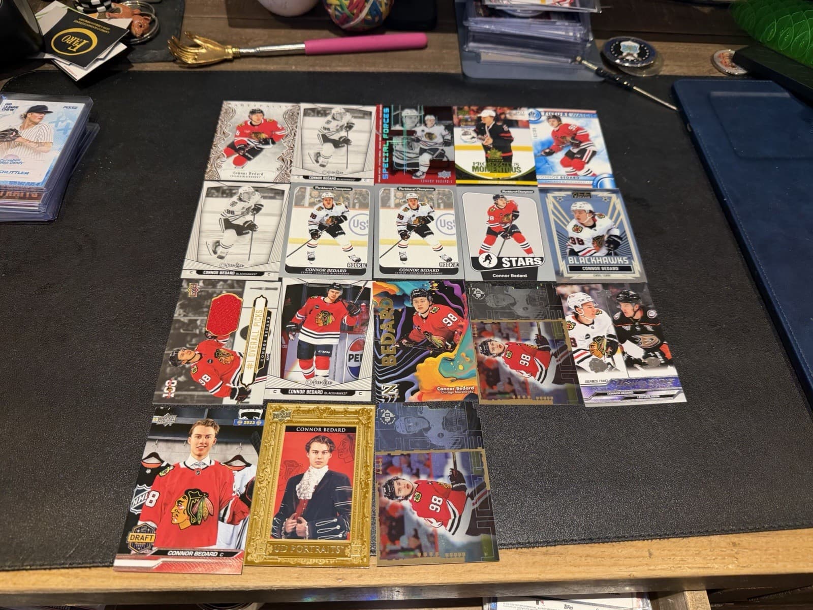 connor bedard rookie numbered insert ssp lot 18 cards