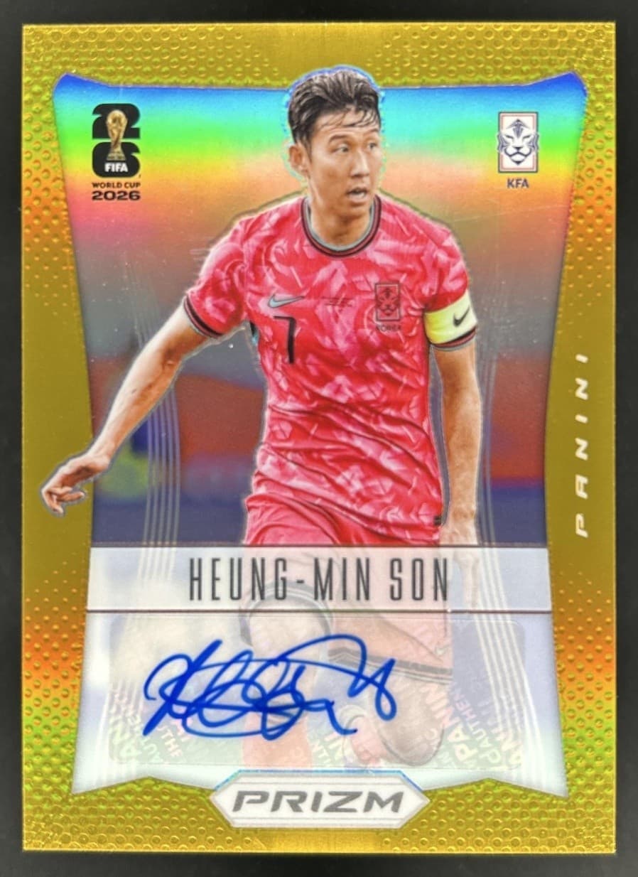 2026 Prizm World Cup Heung-Min Son 2012 Throwback Signatures Gold Auto #/10