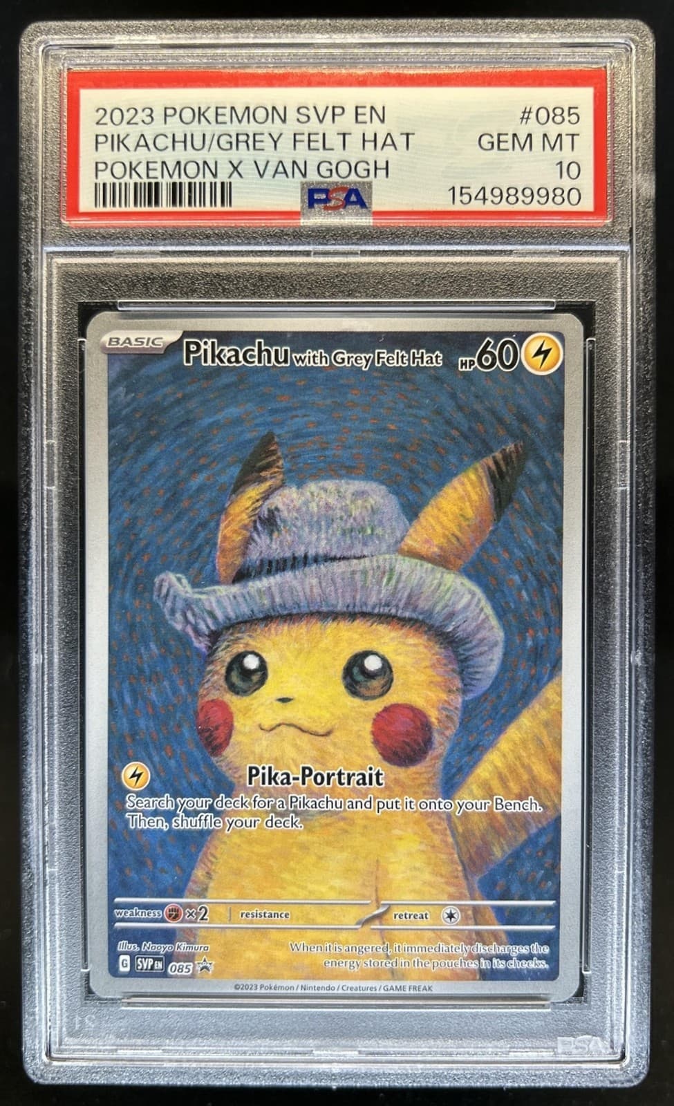 2023-25 Pokemon SV Black Star Promos Pikachu #085 PSA 10 GEM MINT