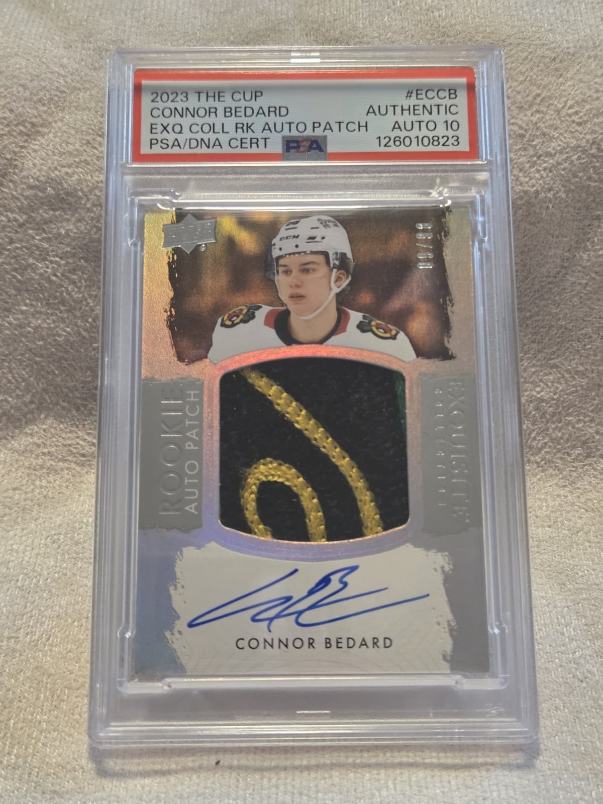 2023-24 UD The Cup Exquisite Collection Connor Bedard RPA 9/99
