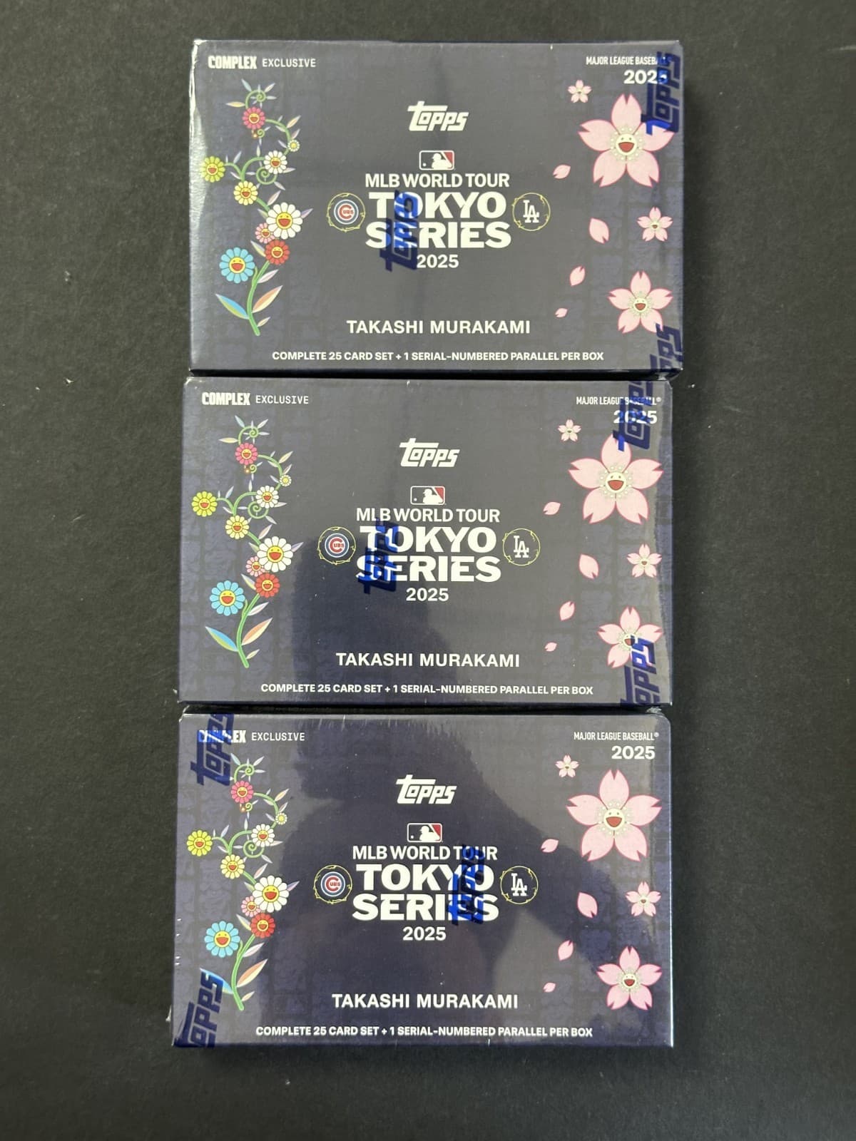 LOT (3) 2025 Topps MLB World Tour Tokyo Series Takashi Murakami Box Ohtani AUTO
