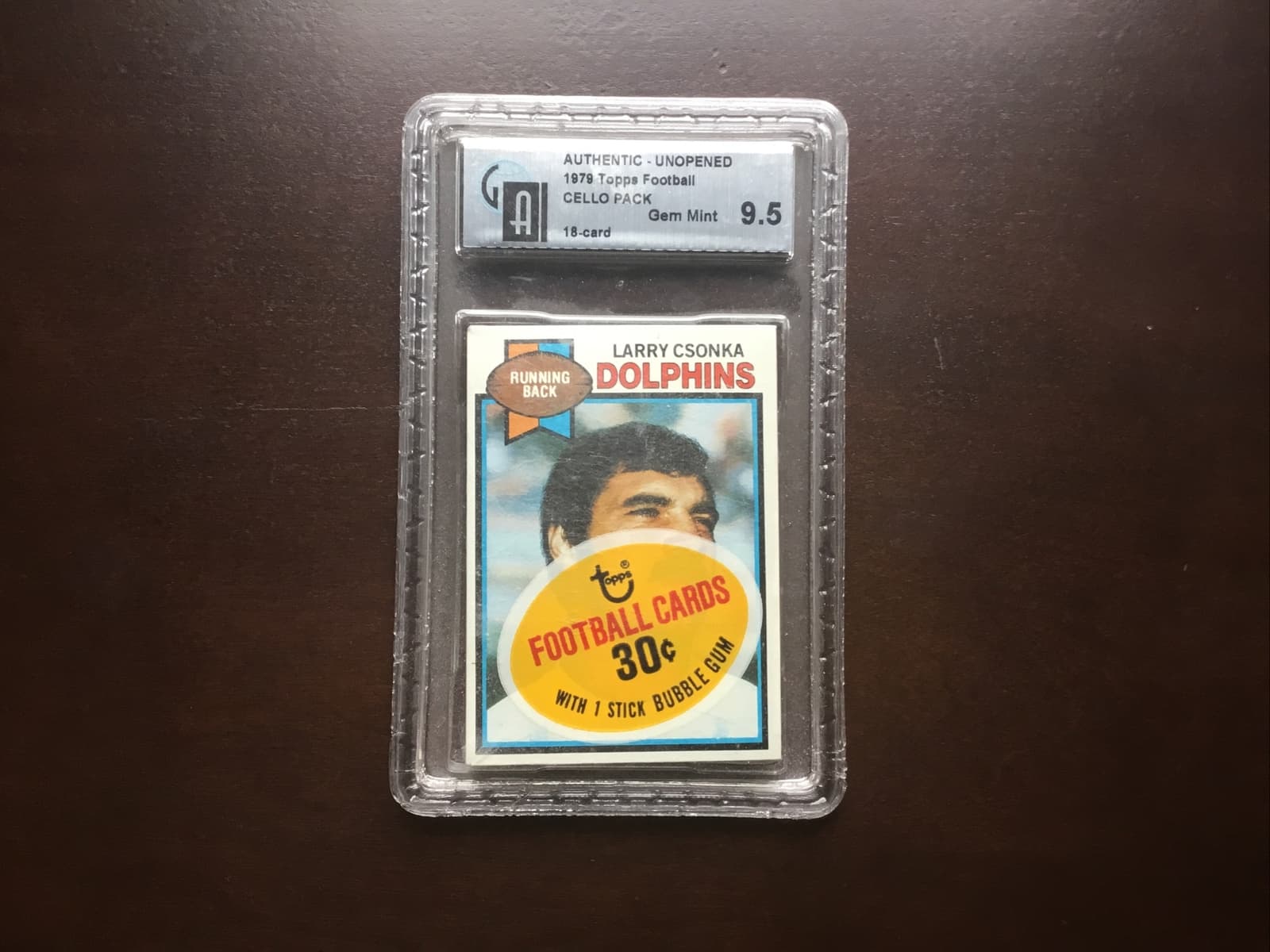 1979 Topps Football CELLO PACK - CSONKA Top! GAI 9.5 GEM MINT! Authentic sealed