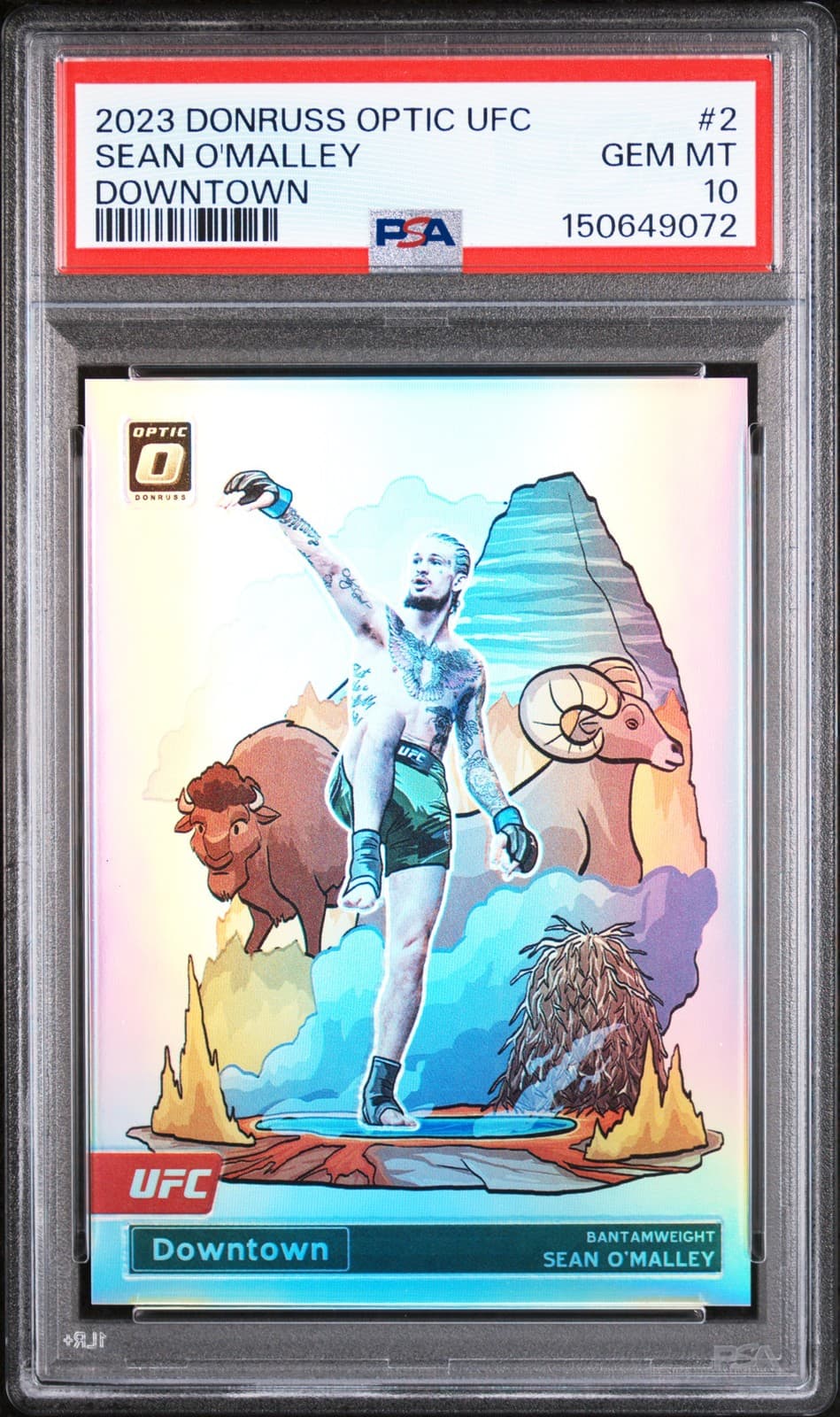 2023 Panini Donruss Optic Ufc Downtown #2 Sean O'Malley Psa 10