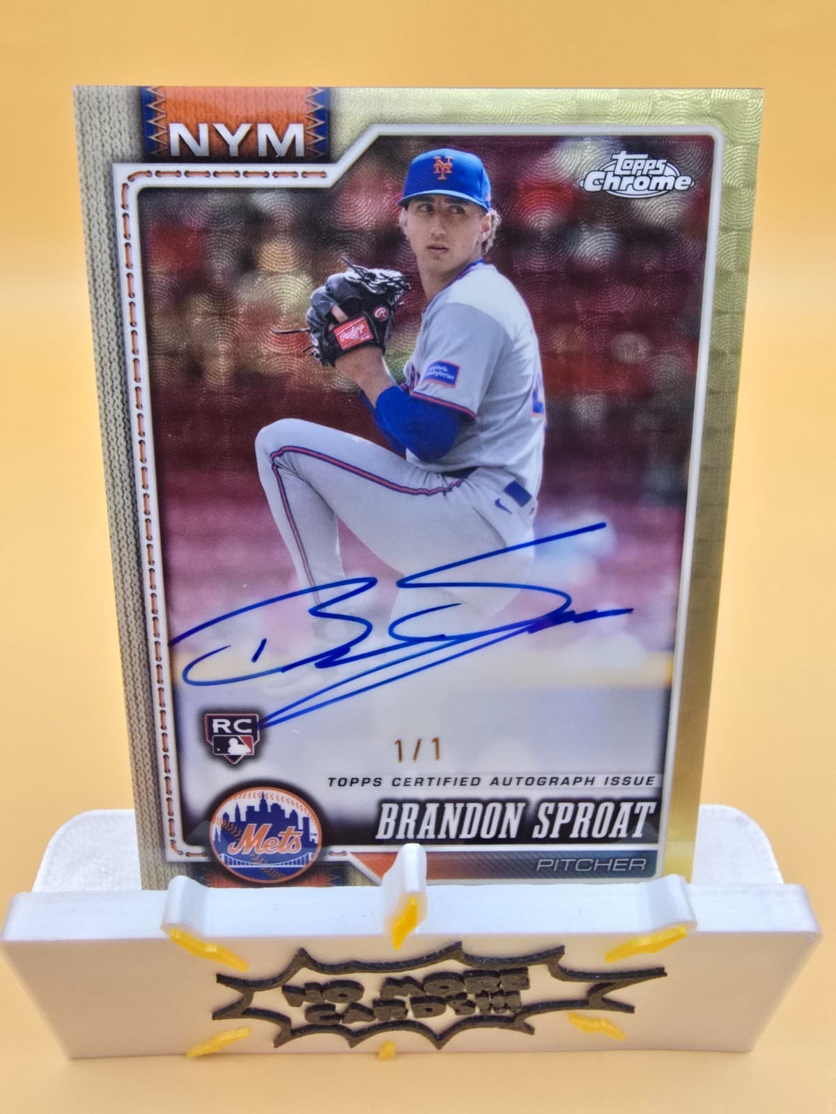 2026 Topps Chrome Brandon Sproat Superfractor Auto 1/1 Rookie On Card Auto