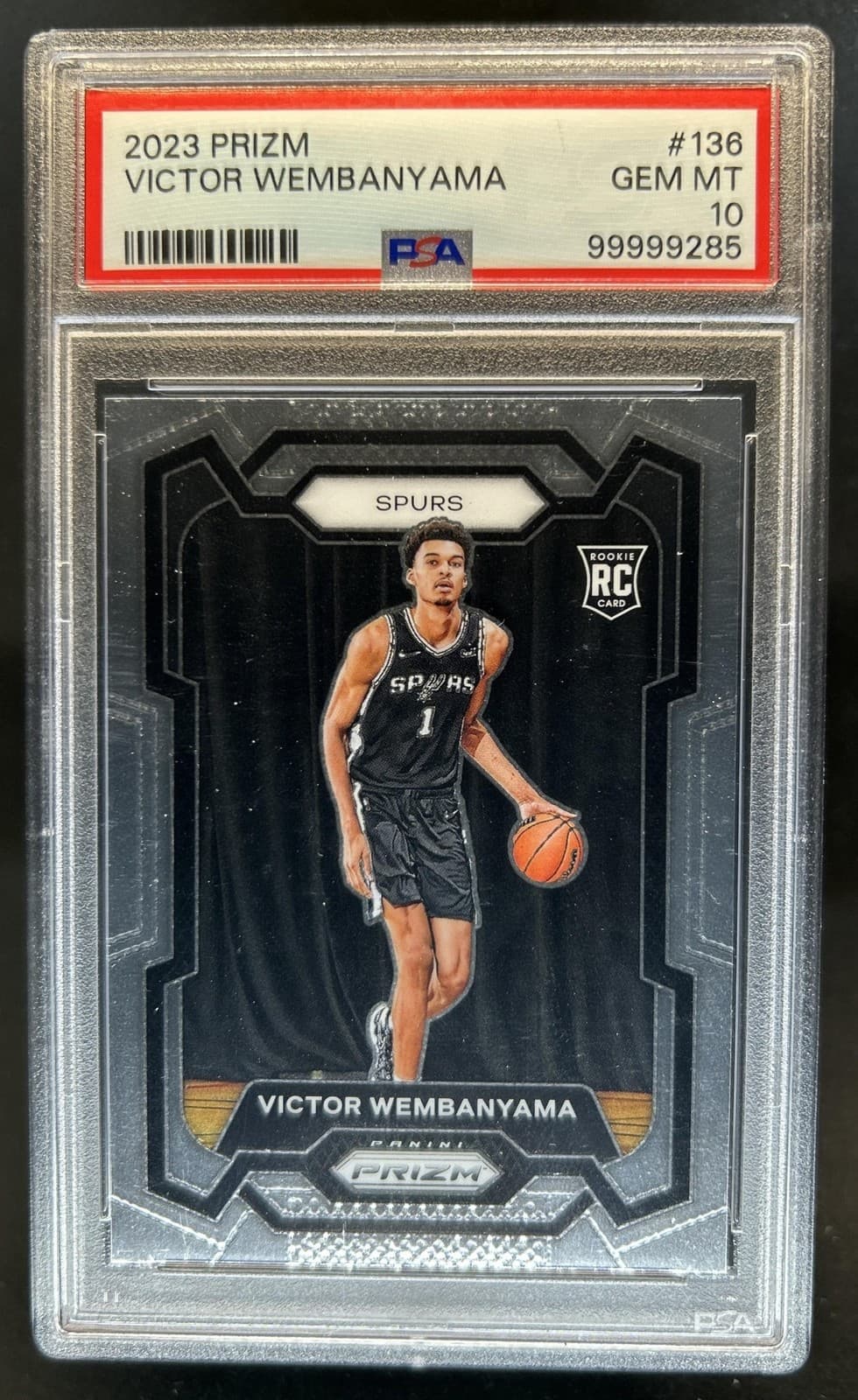 2023-24 Panini Prizm Victor Wembanyama RC Rookie #136 Spurs PSA 10 GEM MINT