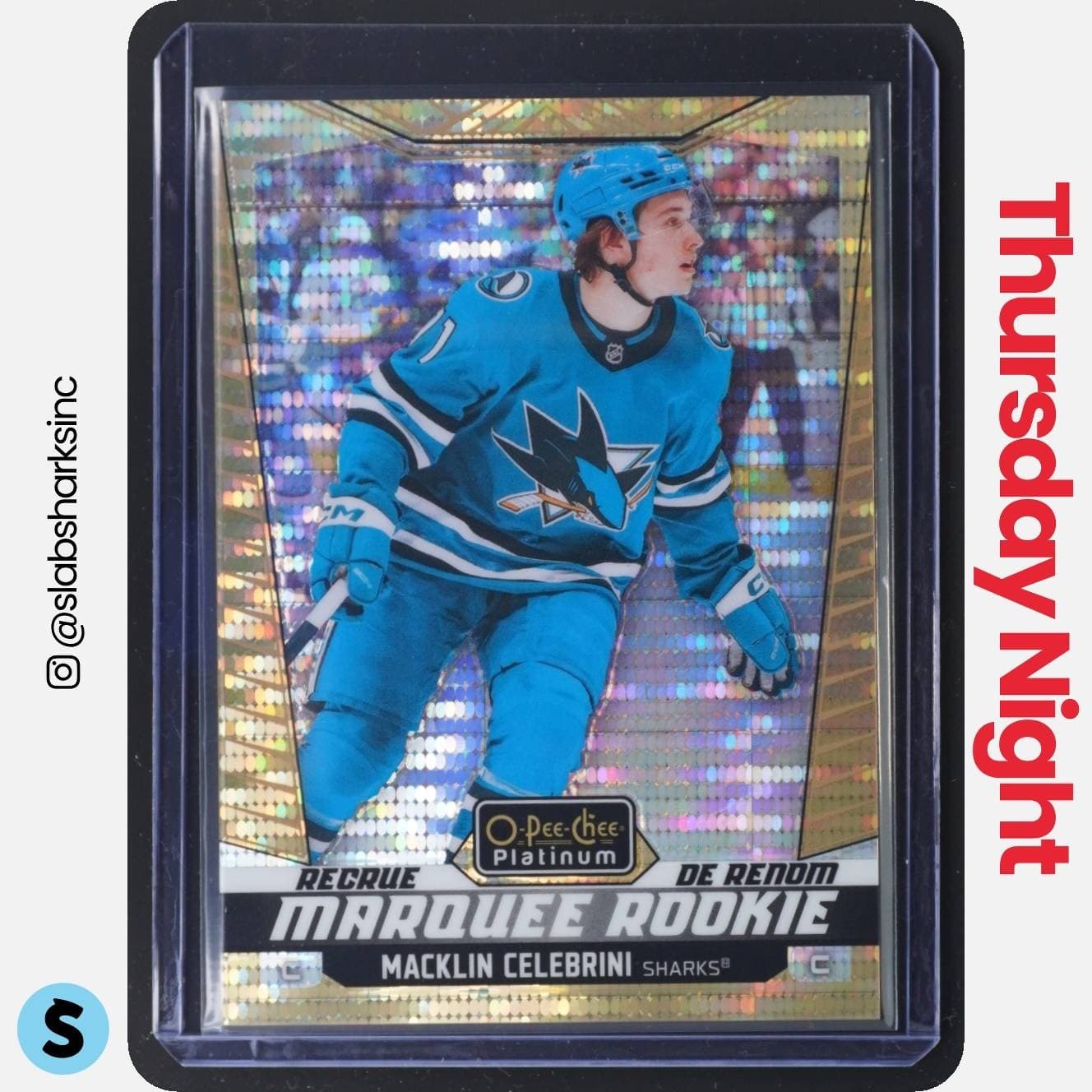 2024 O-PEE-CHEE PLATINUM MACKLIN CELEBRINI SEISMIC GOLD RC MARQUEE ROOKIE /50
