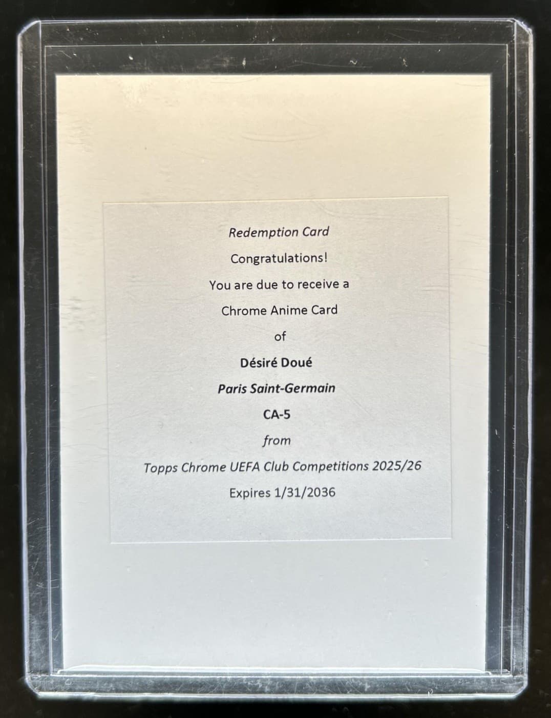2025-26 Topps Chrome UEFA Desire Doue Anime SSP #CA-5 PSG