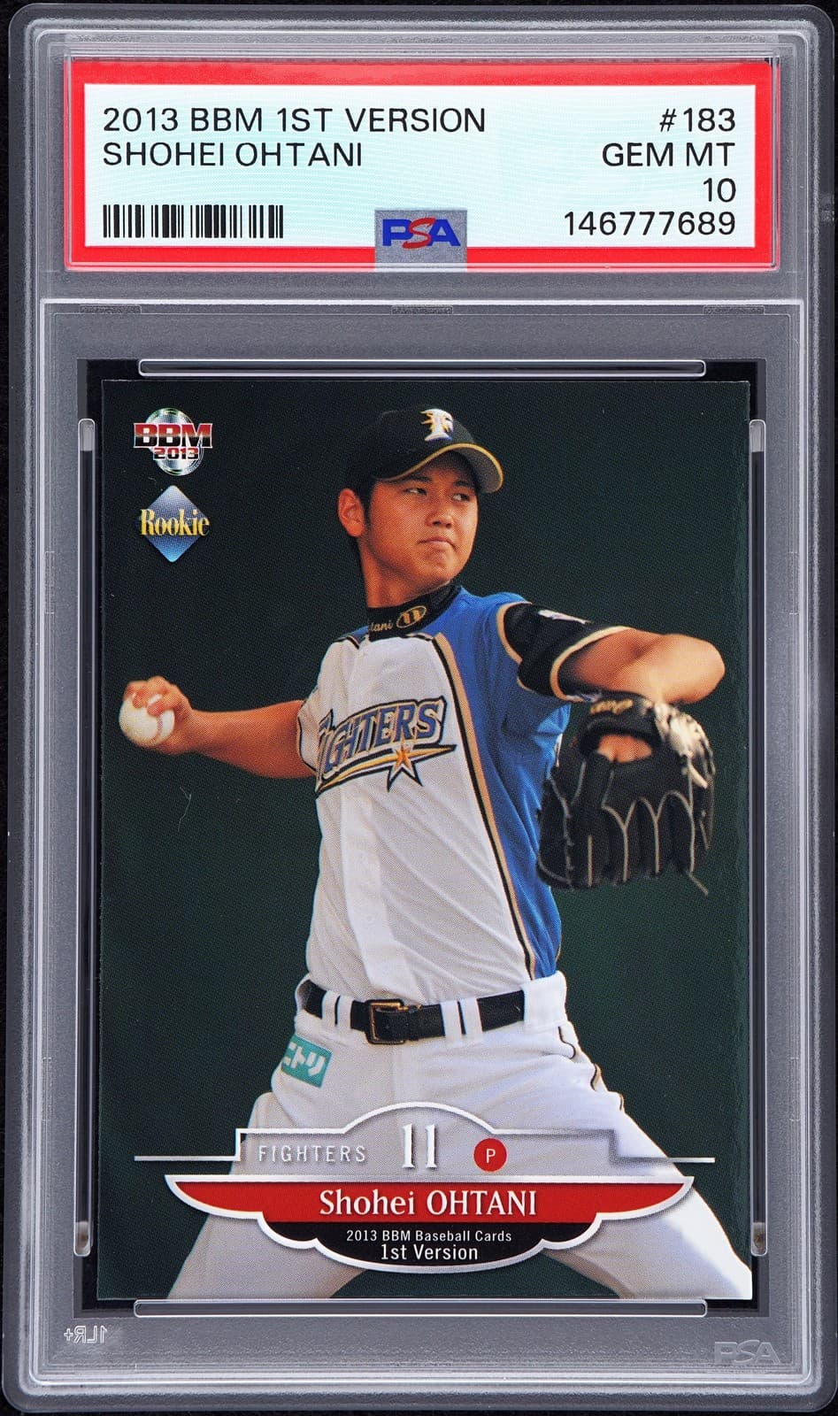 2013 BBM 1ST VERSION #183 SHOHEI OHTANI PSA 10