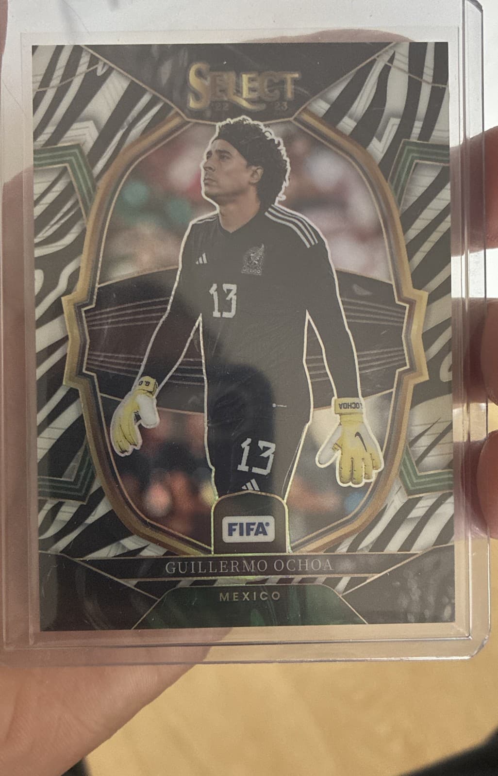 Guillermo Ochoa 2022-23 Panini Select FIFA - Terrace Zebra Prizm /25 Mexico