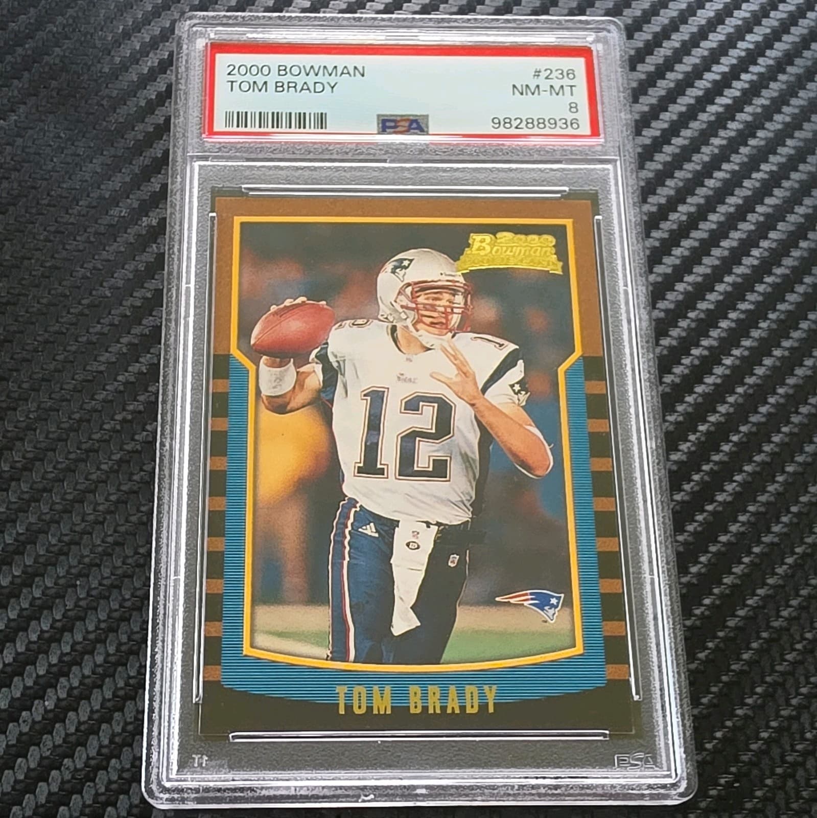 2000 Bowman #236 Tom Brady Rookie Rc Psa 8