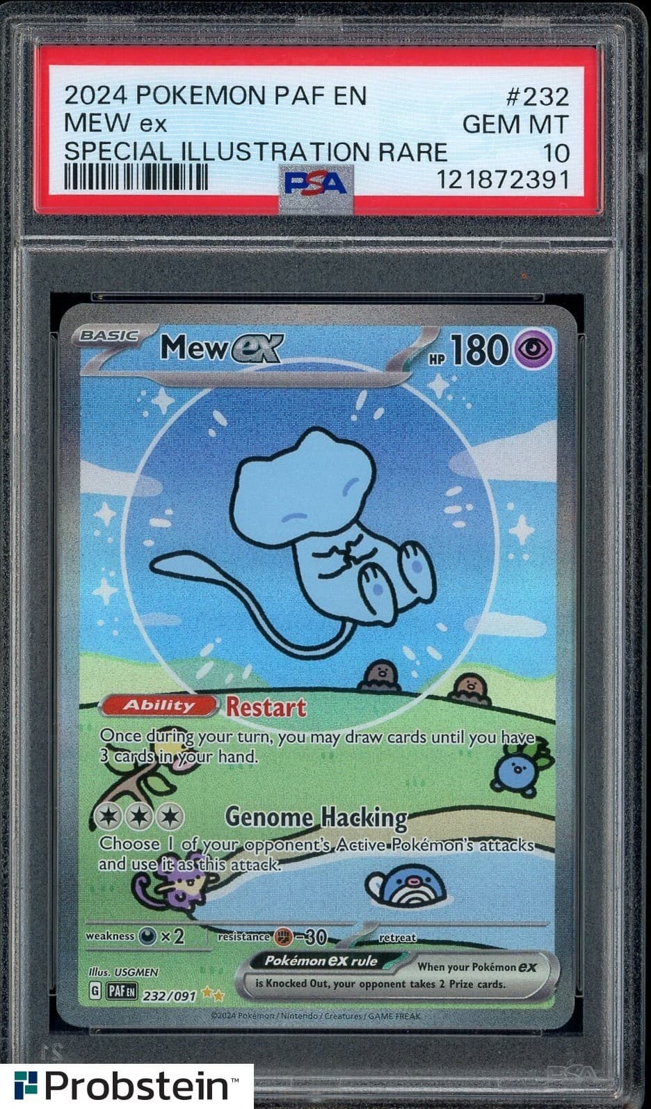 2024 Pokemon PAF EN Special Illustration Rare #232 Mew ex PSA 10 GEM MINT