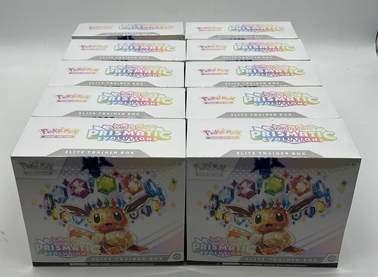 Lot of (10) Pokemon TCG Prismatic Evolutions Elite Trainer Boxes SEALED ETB