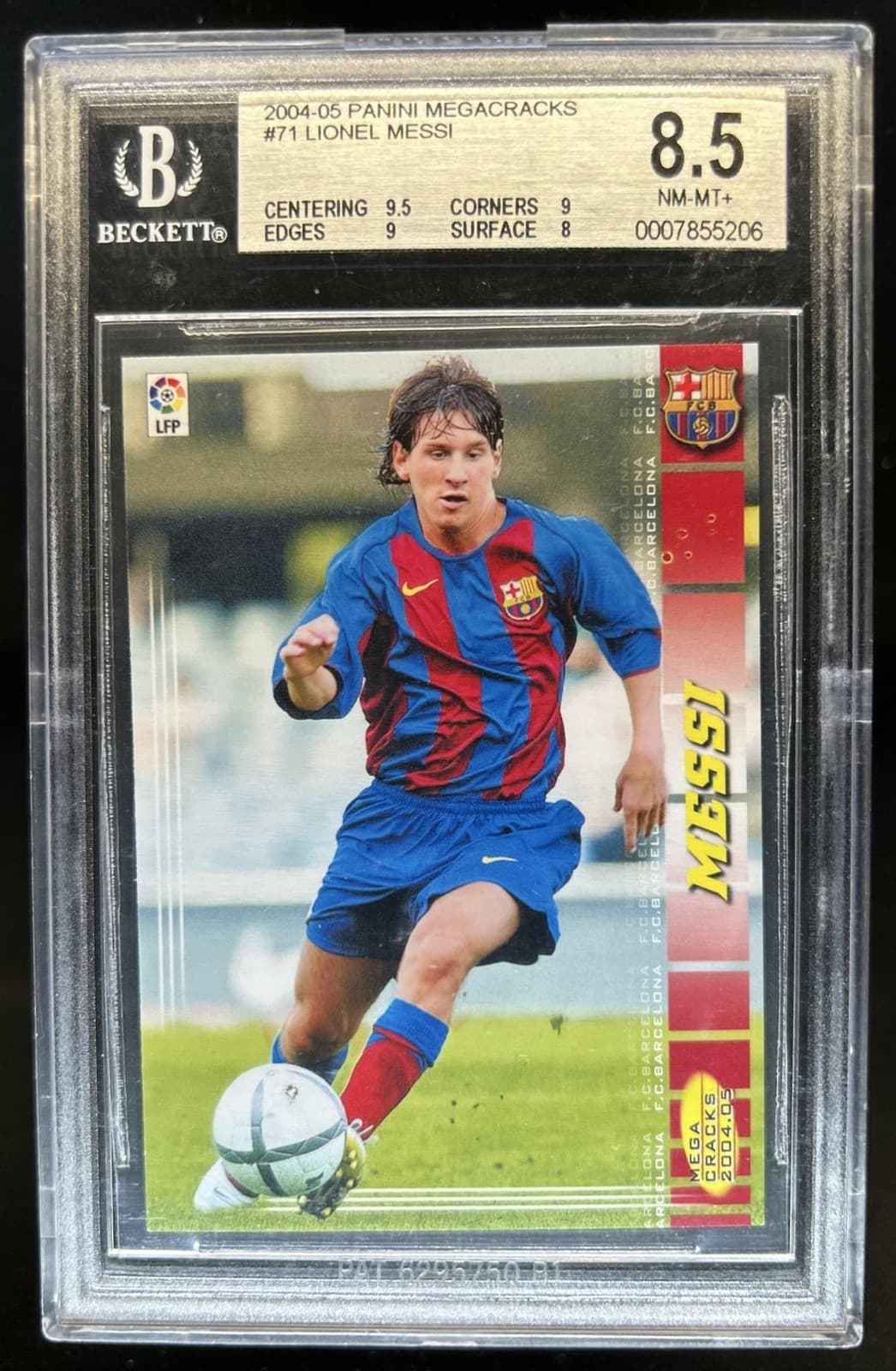 2004 Panini Megacracks Messi Rookie RC #71bis Barcelona BGS 8.5