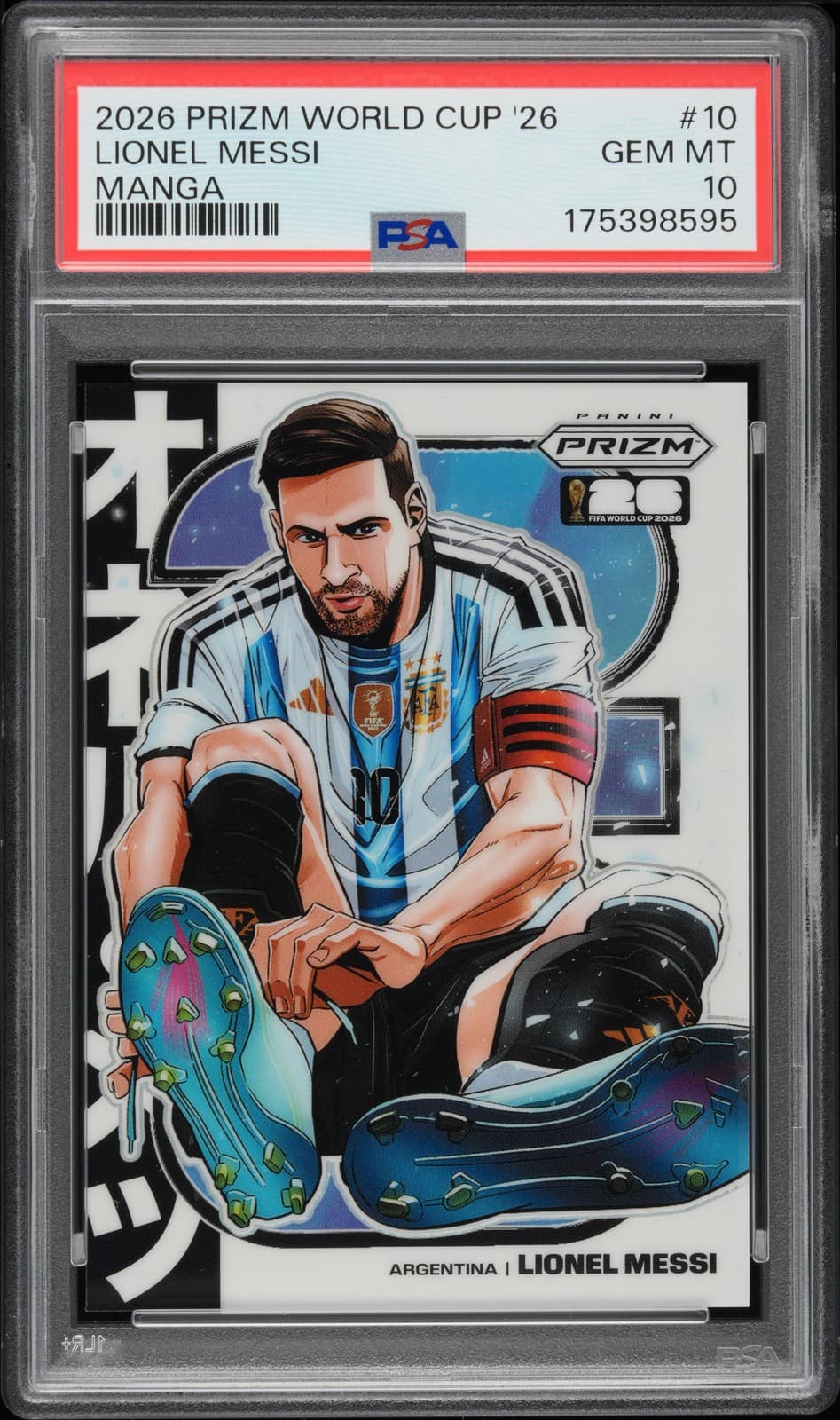 2026 Panini Prizm Fifa World Cup 2026 Manga #10 Lionel Messi Psa 10