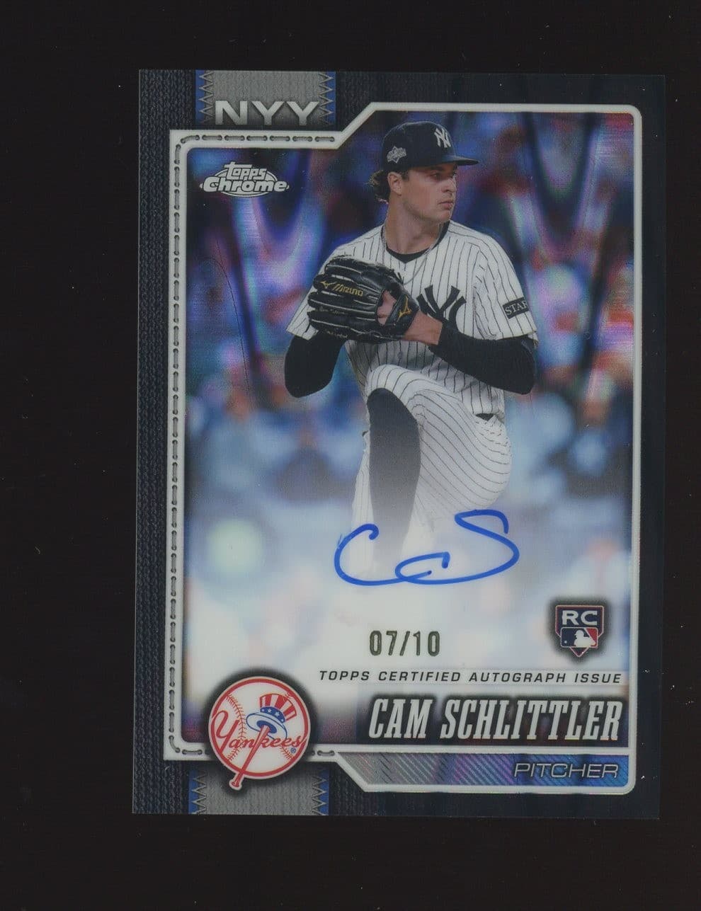 2026 Topps Chrome MLB Black Raywave Auto Cam Schlittler New York Yankees RC