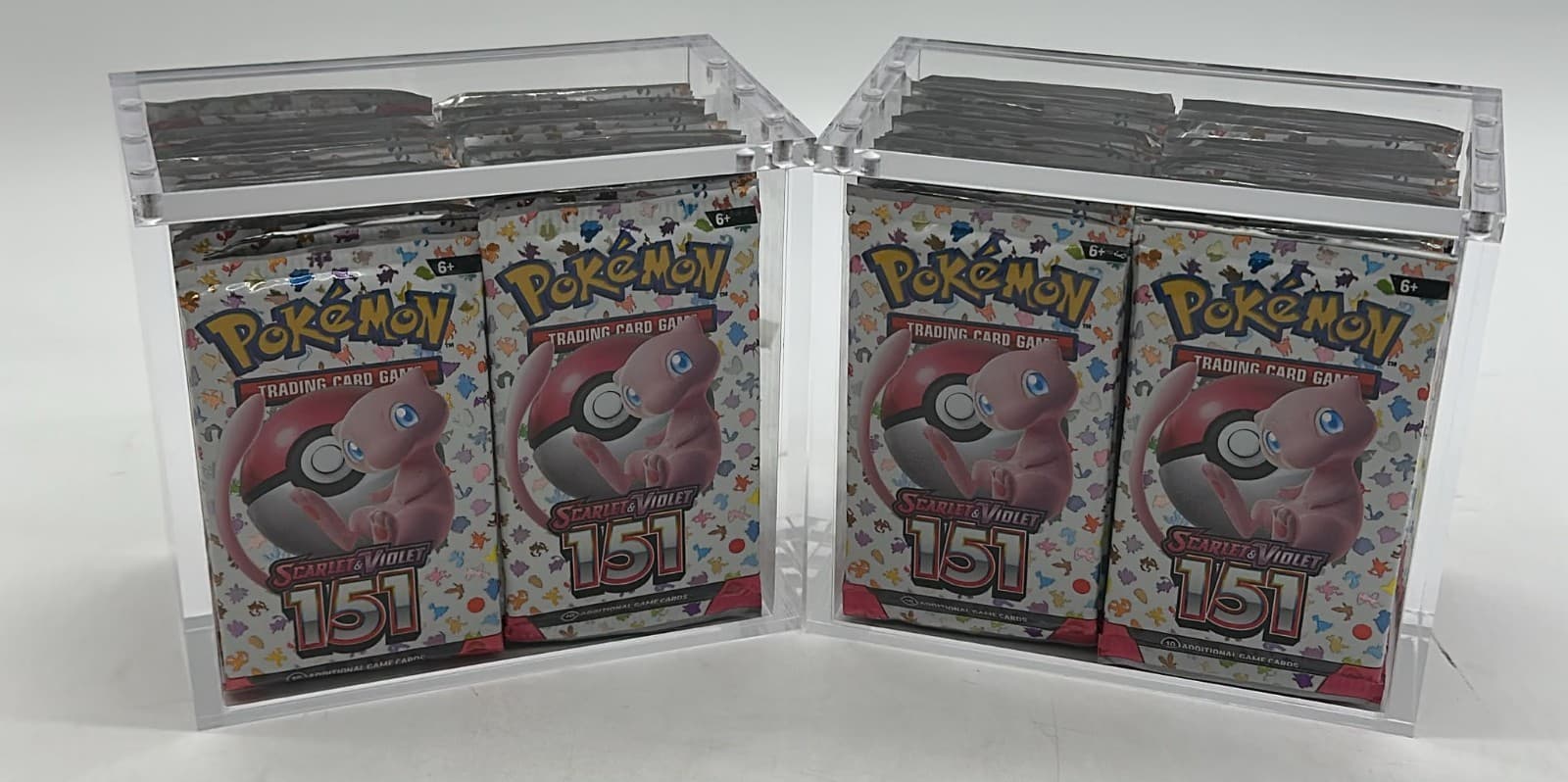 Lot of (72) Pokemon TCG 151 MEW EN Booster Packs SEALED WITH ACRYLIC CASES