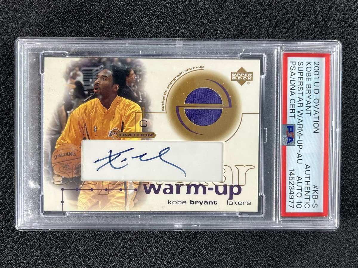2001 Upper Deck Ovation Kobe Bryant #KB-S Superstar Warm-Up Patch PSA 10 Auto