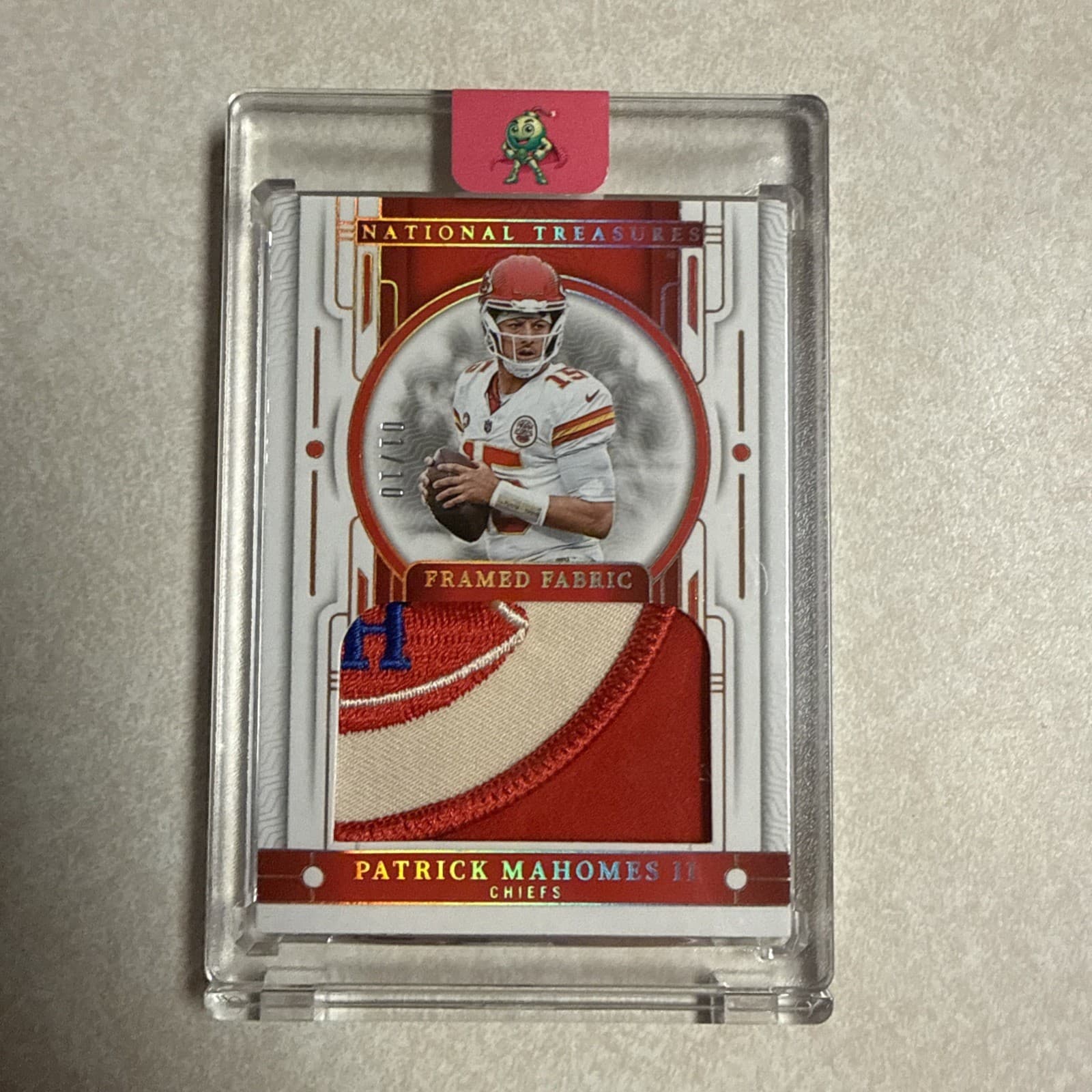 Patrick Mahomes National Treasures Patch /10 First on Print 3 Color Patch