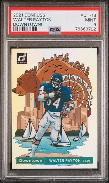 2021 Panini Donruss Walter Payton Downtown #DT-13 PSA 9