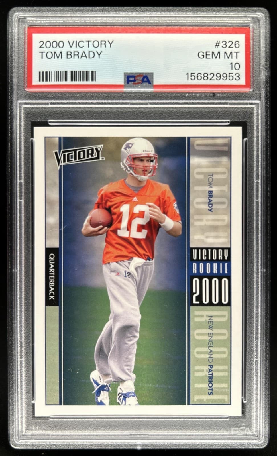 2000 Upper Deck Victory Tom Brady Rookie RC #326 Patriots PSA 10 GEM MINT