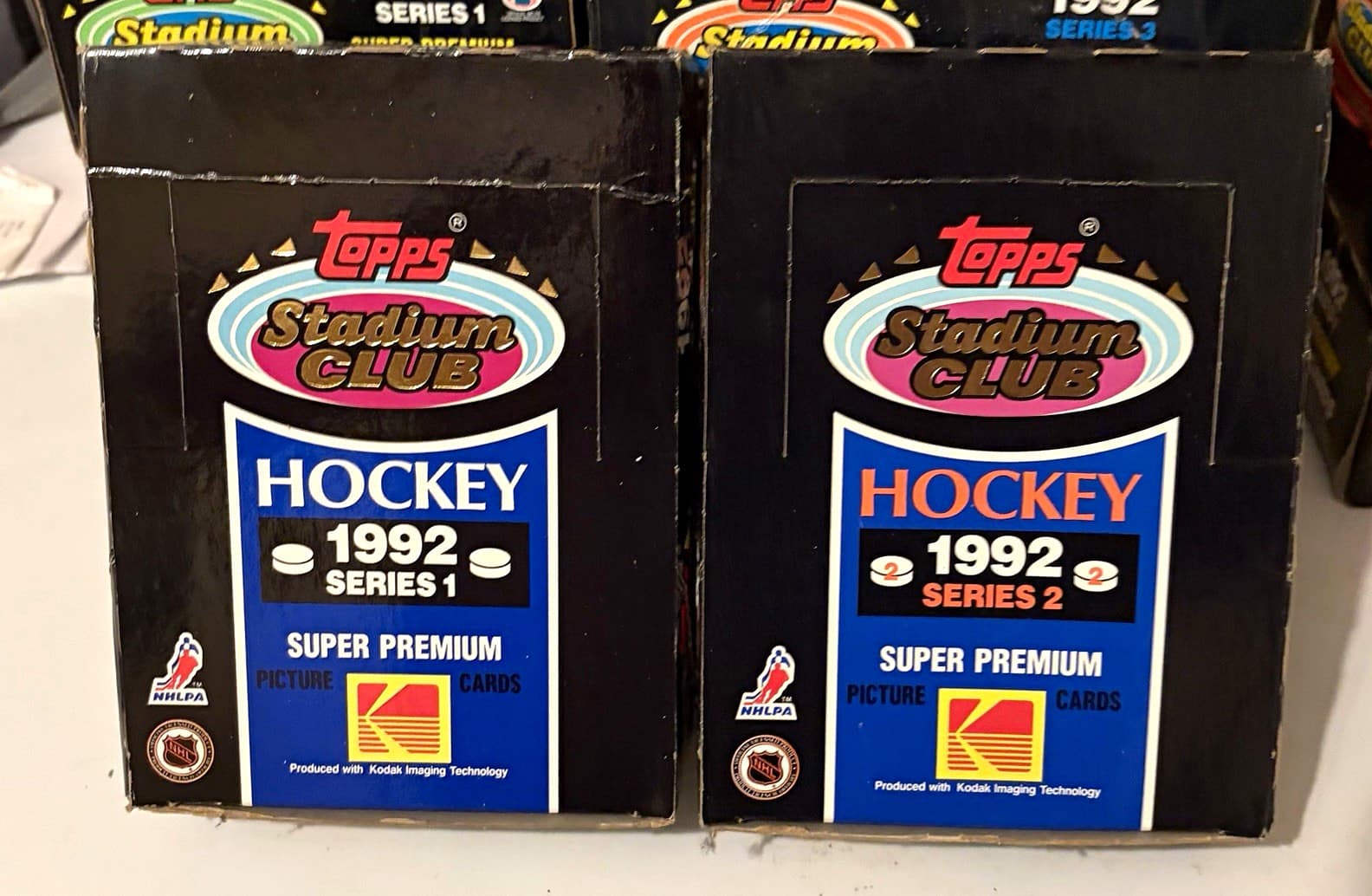 Topps 1992 Stadium Club Hockey NHL Series 1 & 2 Sealed Packs (2) Boxes.