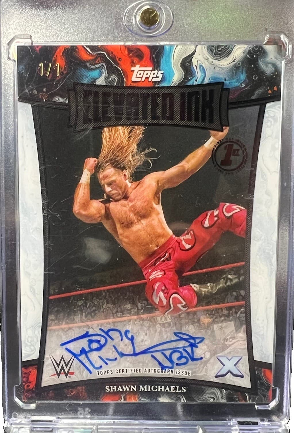 2025 Topps Exalted WWE - Elevated Ink Shawn Michaels 1/1 Autograph -Superfractor