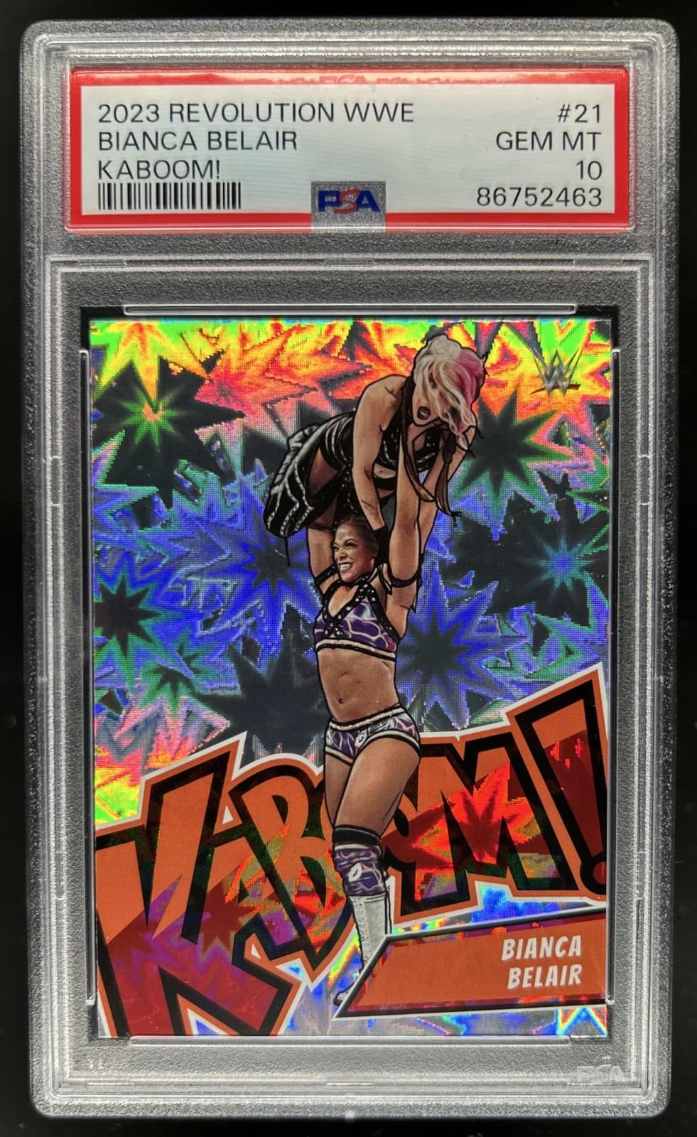 2023 Panini Revolution WWE Bianca Belair Kaboom! SSP #21 PSA 10 GEM MINT