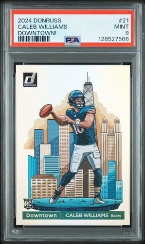 2024 Panini Donruss Caleb Williams Rookie Downtown PSA 9 💎