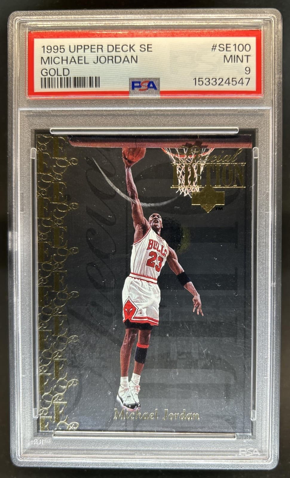 1995-96 Upper Deck Michael Jordan Special Edition Gold #SE100 Bulls PSA 9