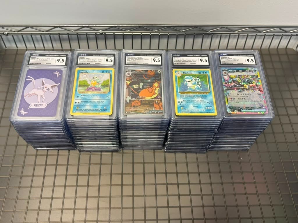 Lot (100) Assorted Pokemon Slabs w/ Holo's CGC 9.5 MINT+ ONLY