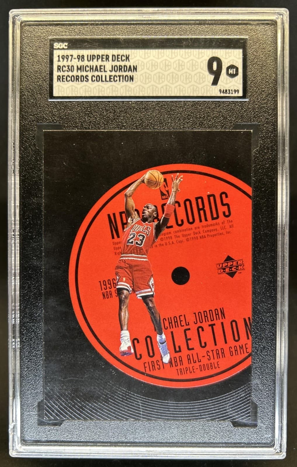 1997-98 Upper Deck Michael Jordan NBA Records #RC30 Bulls SGC 9