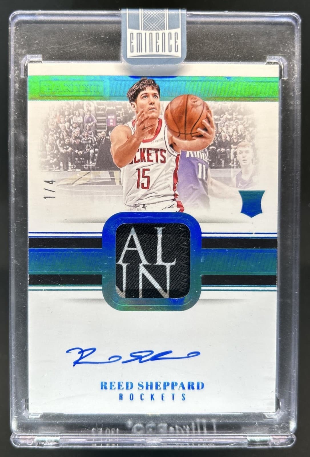 2024-25 Panini Eminence Reed Sheppard Patch Auto Autograph Rookie RC #/4 Rockets