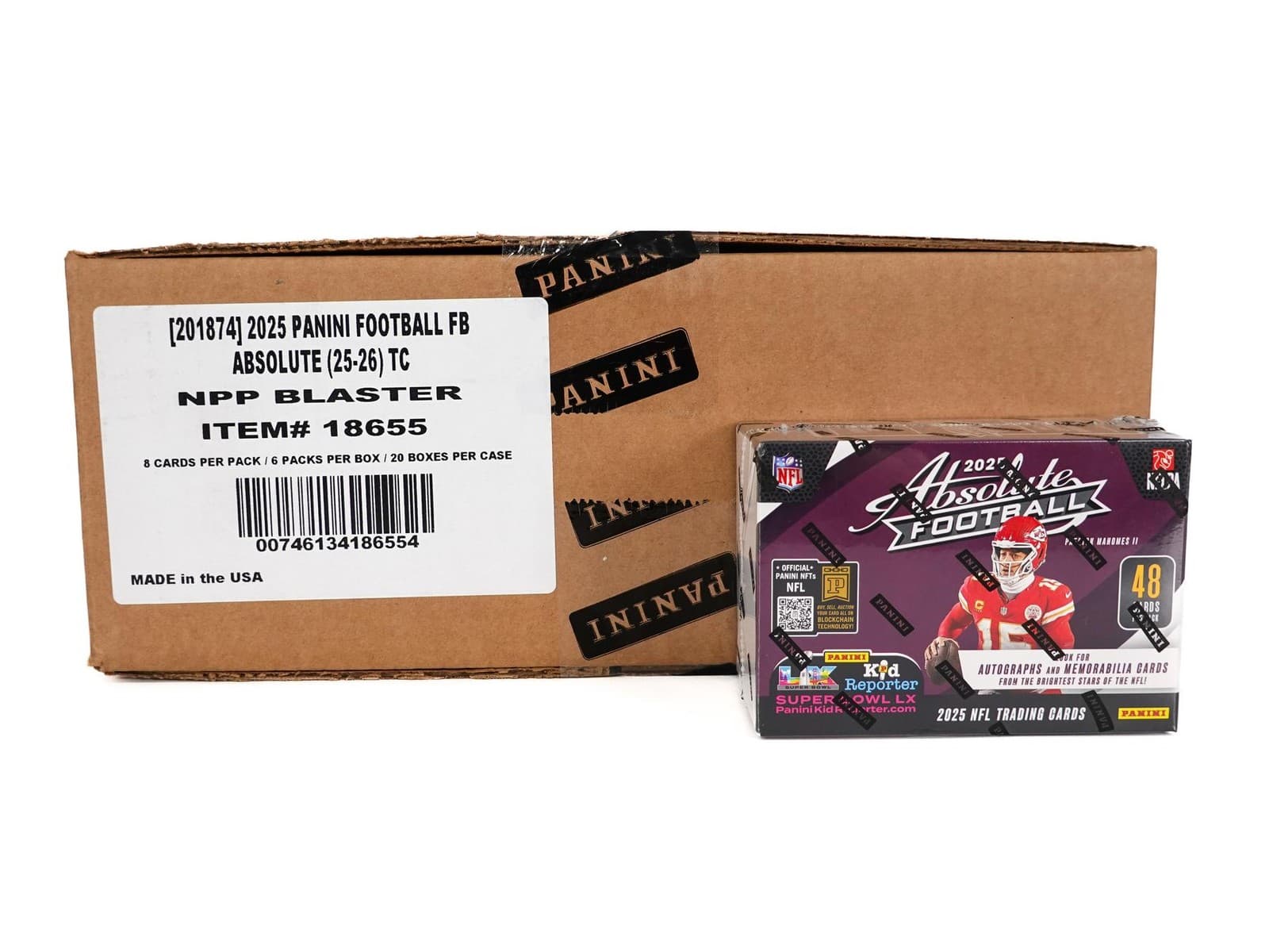 2025 PANINI ABSOLUTE FOOTBALL BLASTER 20-BOX CASE (GREEN PARALLELS) (PURPLE BOX)